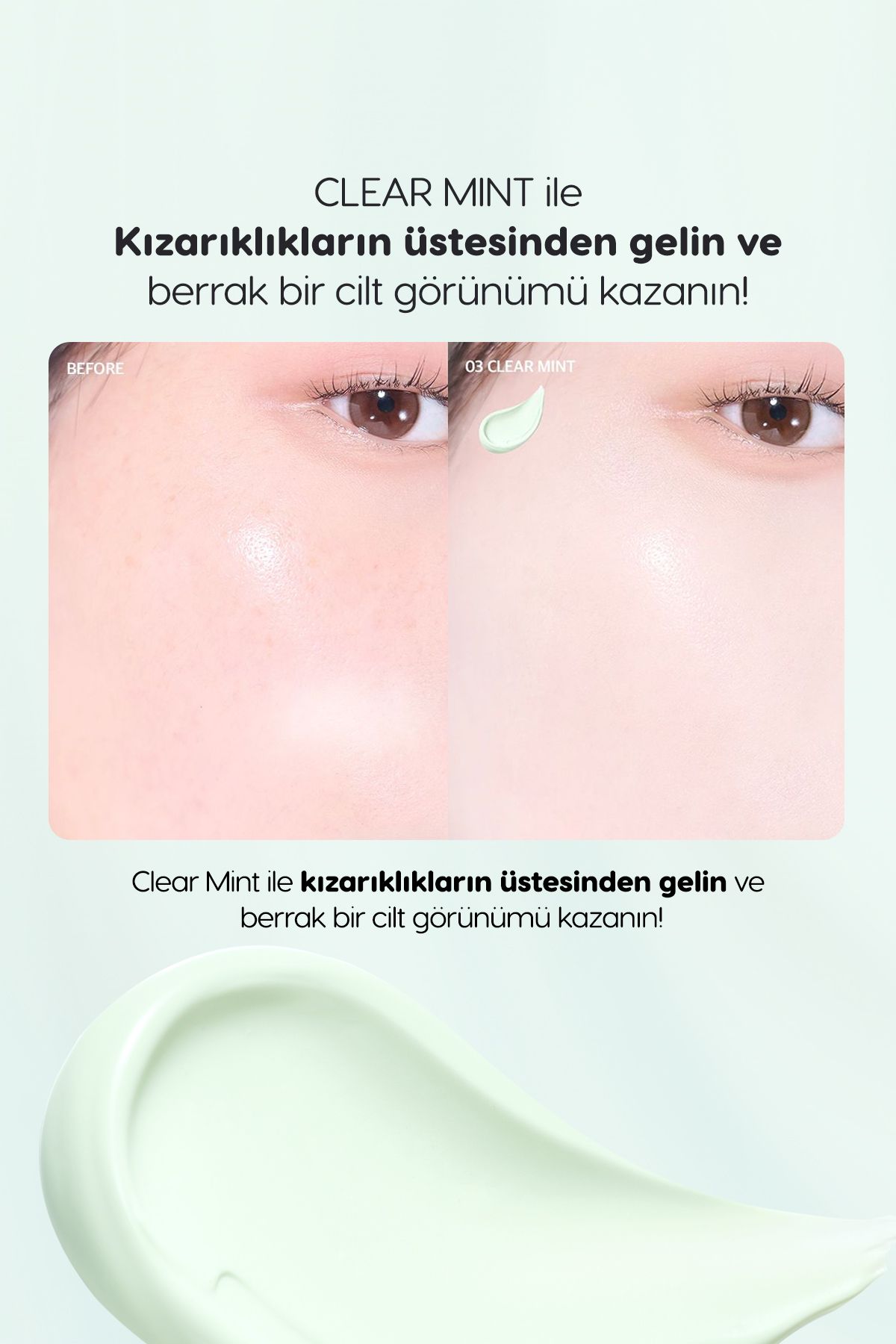 PERIPERA-Cream Tone Equalizing Filter - Neutralizing Redness, Spf30, Milk Tone up (003 Clear Mint) 2