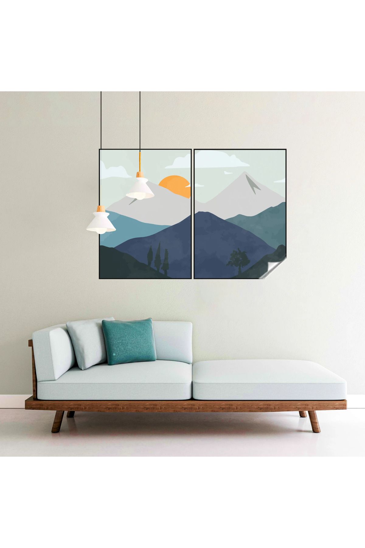 ZERO LAND Statik Tutunma Özellikli Tablo - Poster Manzara (Model-1) 50 CM X 70 CM DRSTR