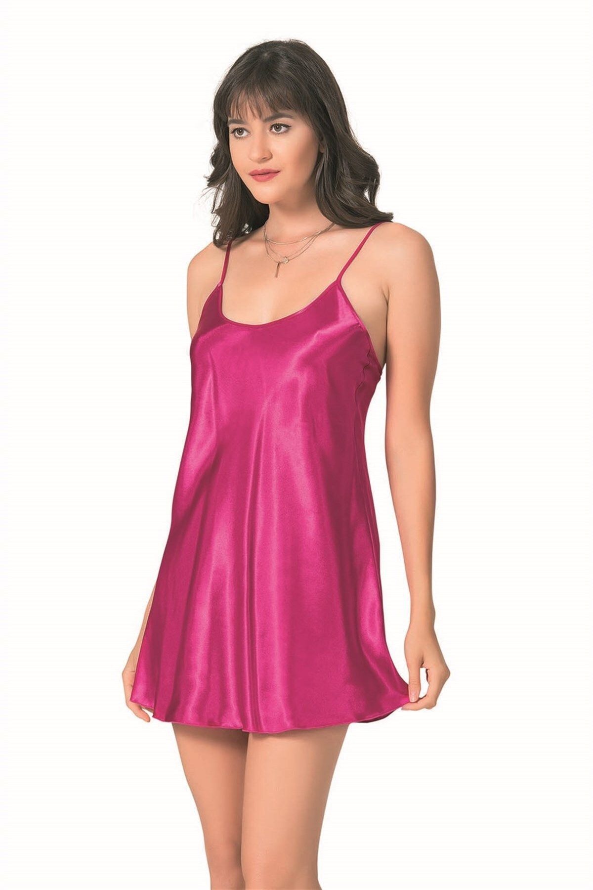 Mulvix Mulvxbrf Brf02 Vişne Kısa Saten Gecelik (Mulvix)