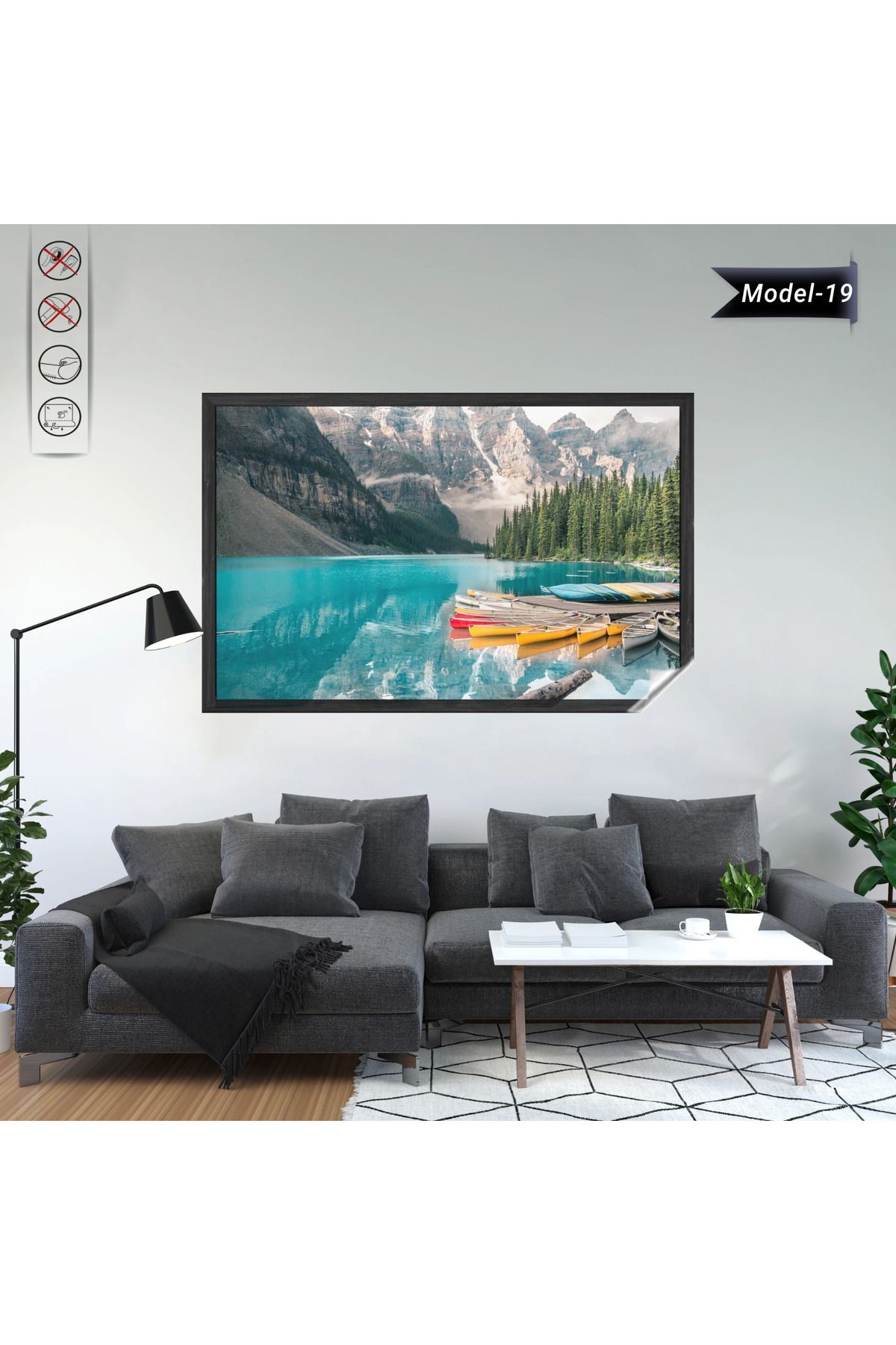 ZERO LAND Statik Tutunma Özellikli Tablo - Poster Manzara (Model-19) 78 CM X 117 CM DRSTR