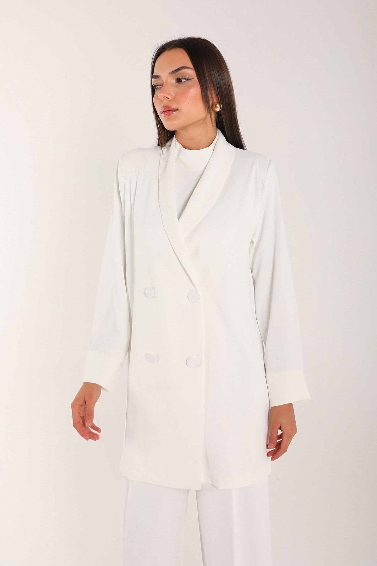 Melike Tatar-White Jumpsuit with Jacket 32-9357-2 7