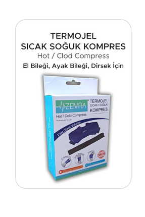 ZEMRA Ayak Ve El Bileği İçin Termojel - Sıcak Soğuk Kompres 27x12 Cm - Kumaş ...