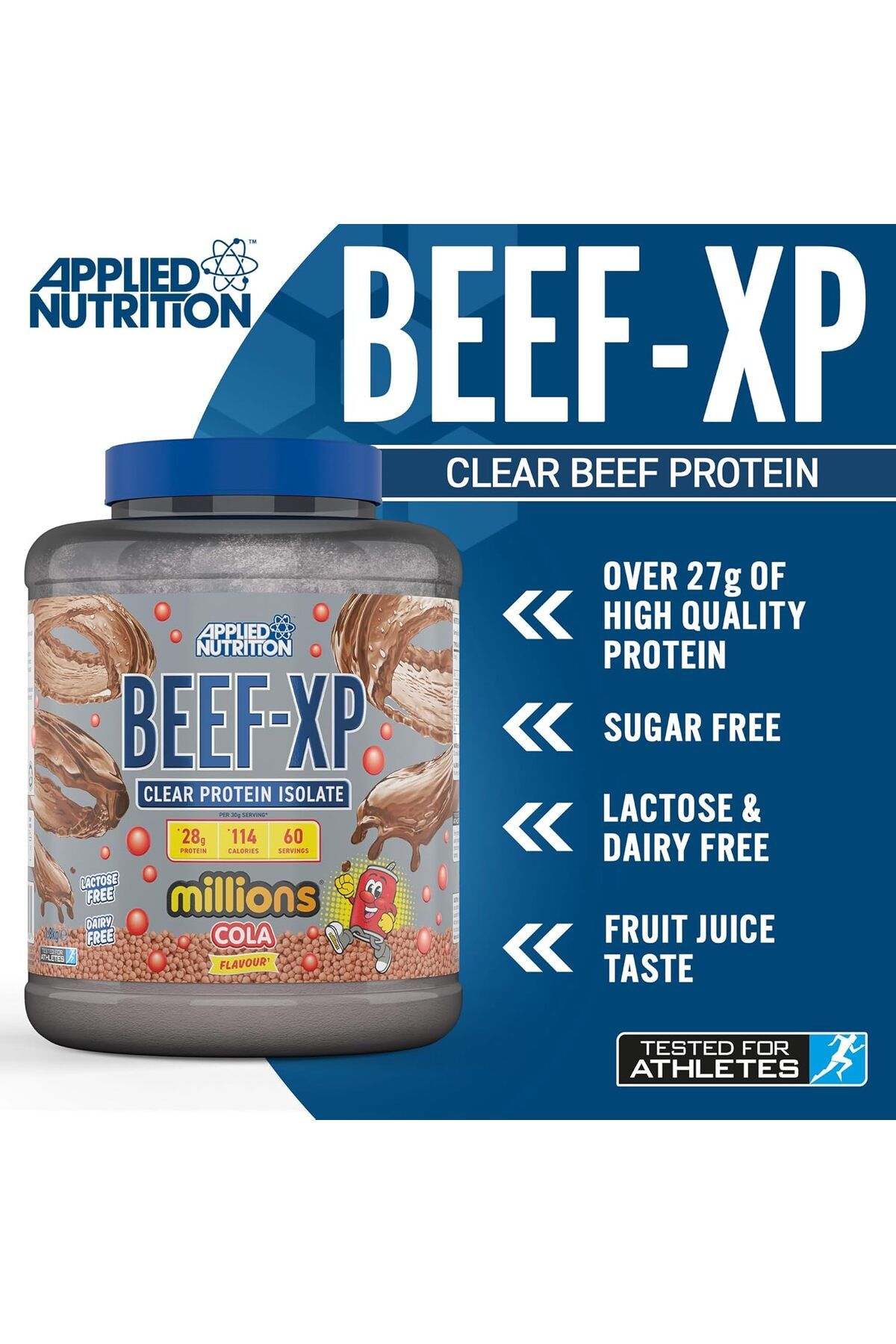 applied nutrition-Beef XP - Clear Hydrolysed Beef Protein Isolate, Dairy Free, Lactose Free, Zero Su 3