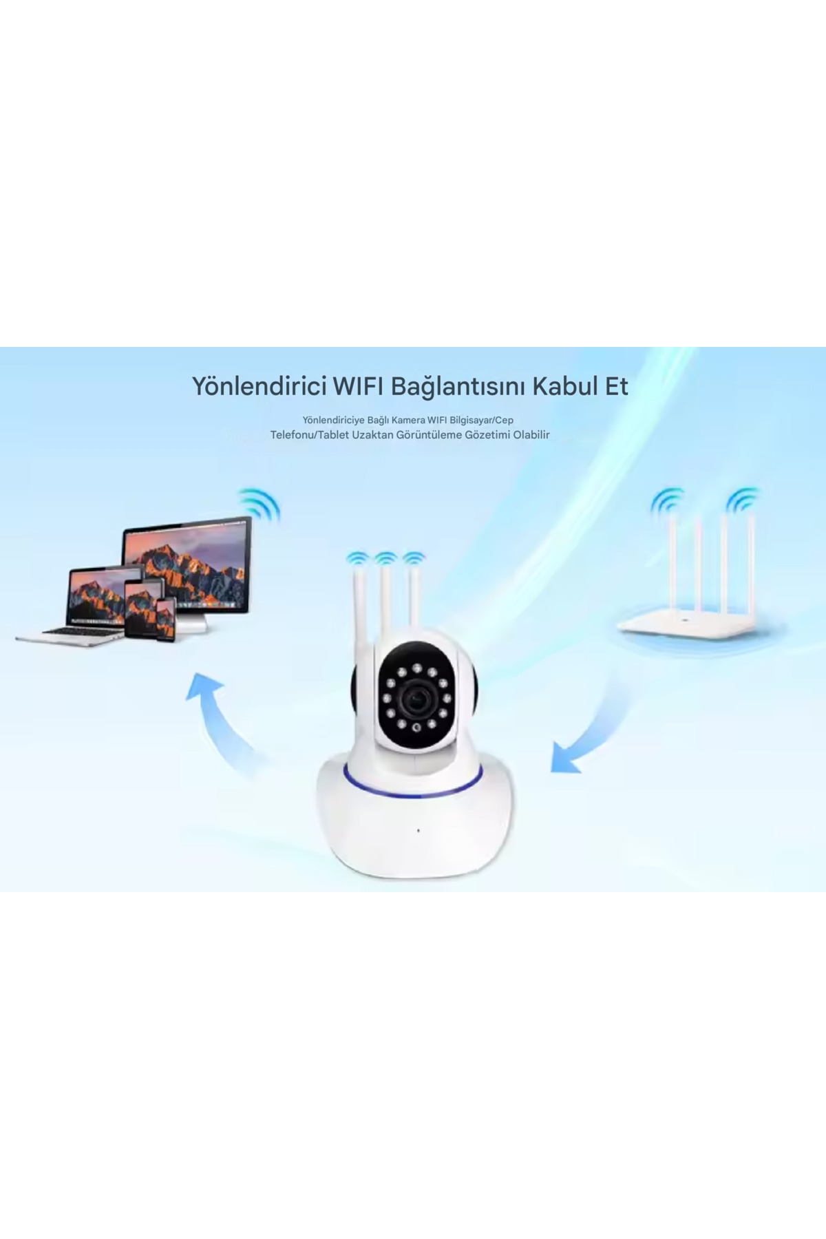 qasul Cmr 5 Kablosuz Wifi Ip Kamera 1080P Full Hd 3 Mp Hareketli Kamera Gece Görüşlü fotoğrafı 6 (önizleme)