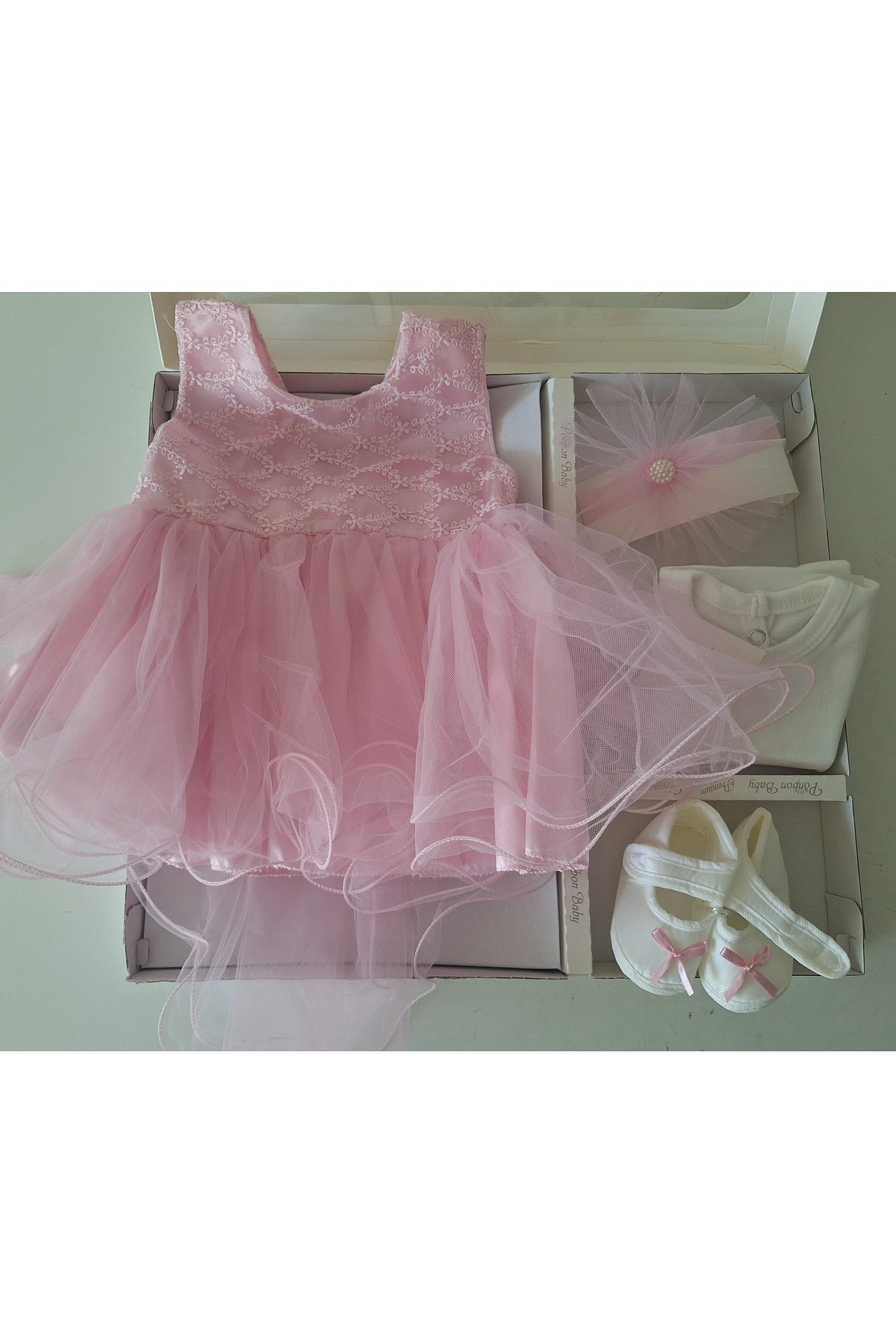 biyan collection Kız Bebek Mevlüt Takımı Gelinlik Abiye Elbise Bebek Doğum Baby Shower Hediyesi fotoğrafı 3 (önizleme)