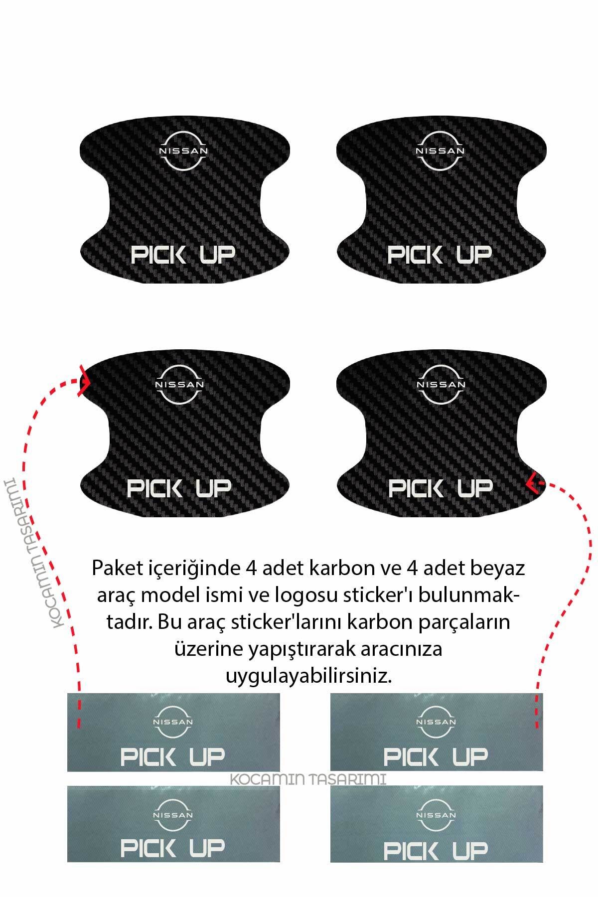 Kocamın Tasarımı-Carbon Pattern Anti-Scratch and Foil Guard Set for Nissan Pick up - Stylish Design 3
