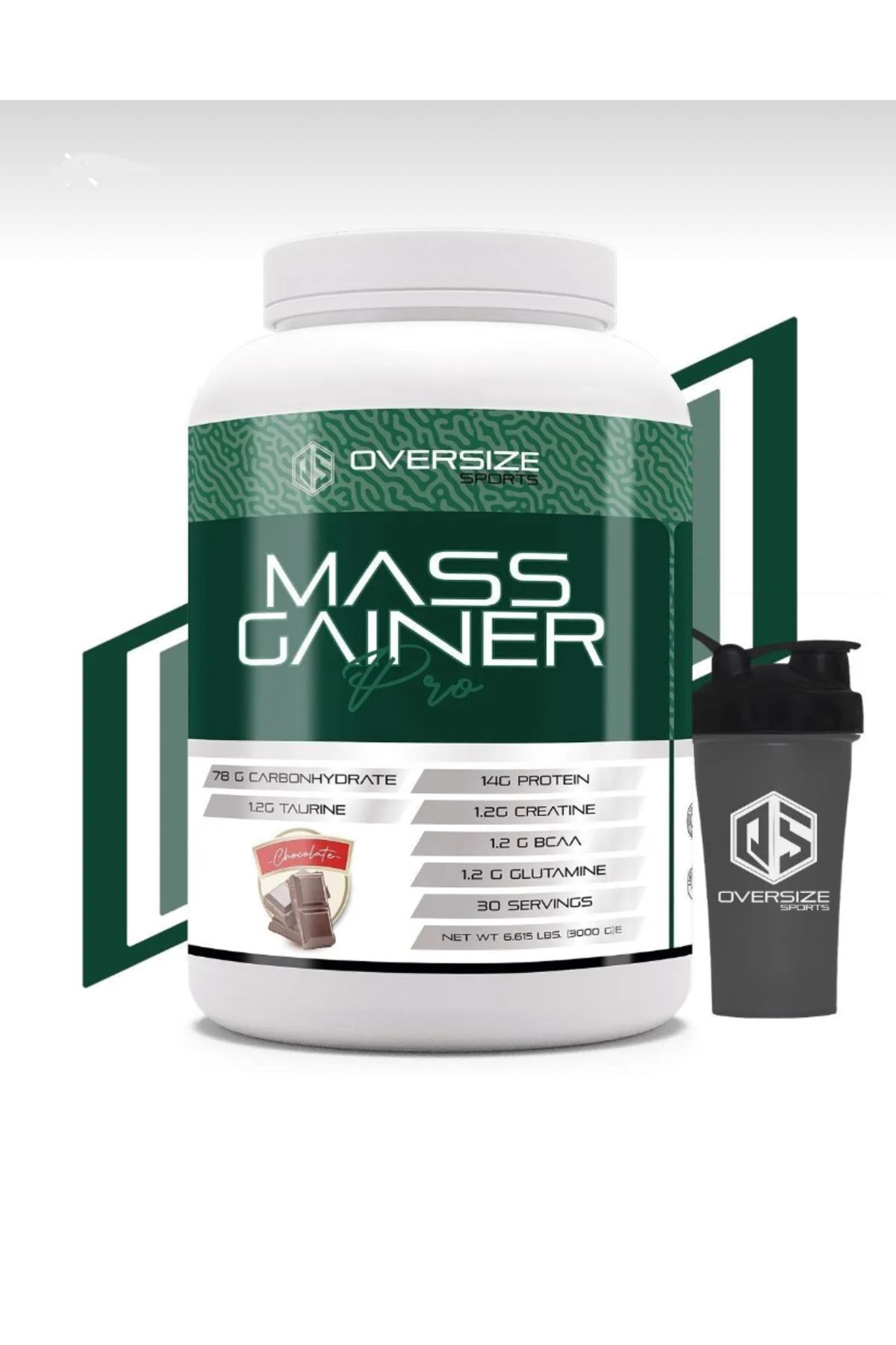 Oversize Nutrition Mass Gainer Pro 3000g 30 Servis Çikolata Aromalı