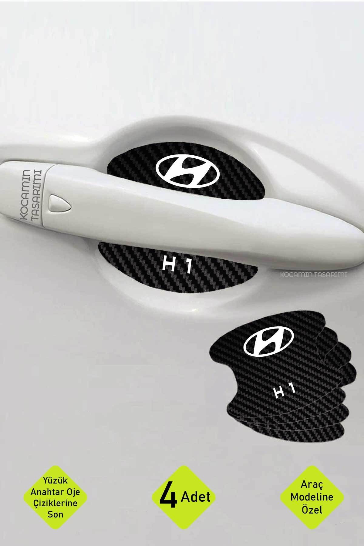 Kocamın Tasarımı-Hyundai H 1 - Carbon Pattern Anti-Scratch Door and Foil Guard Kit 1