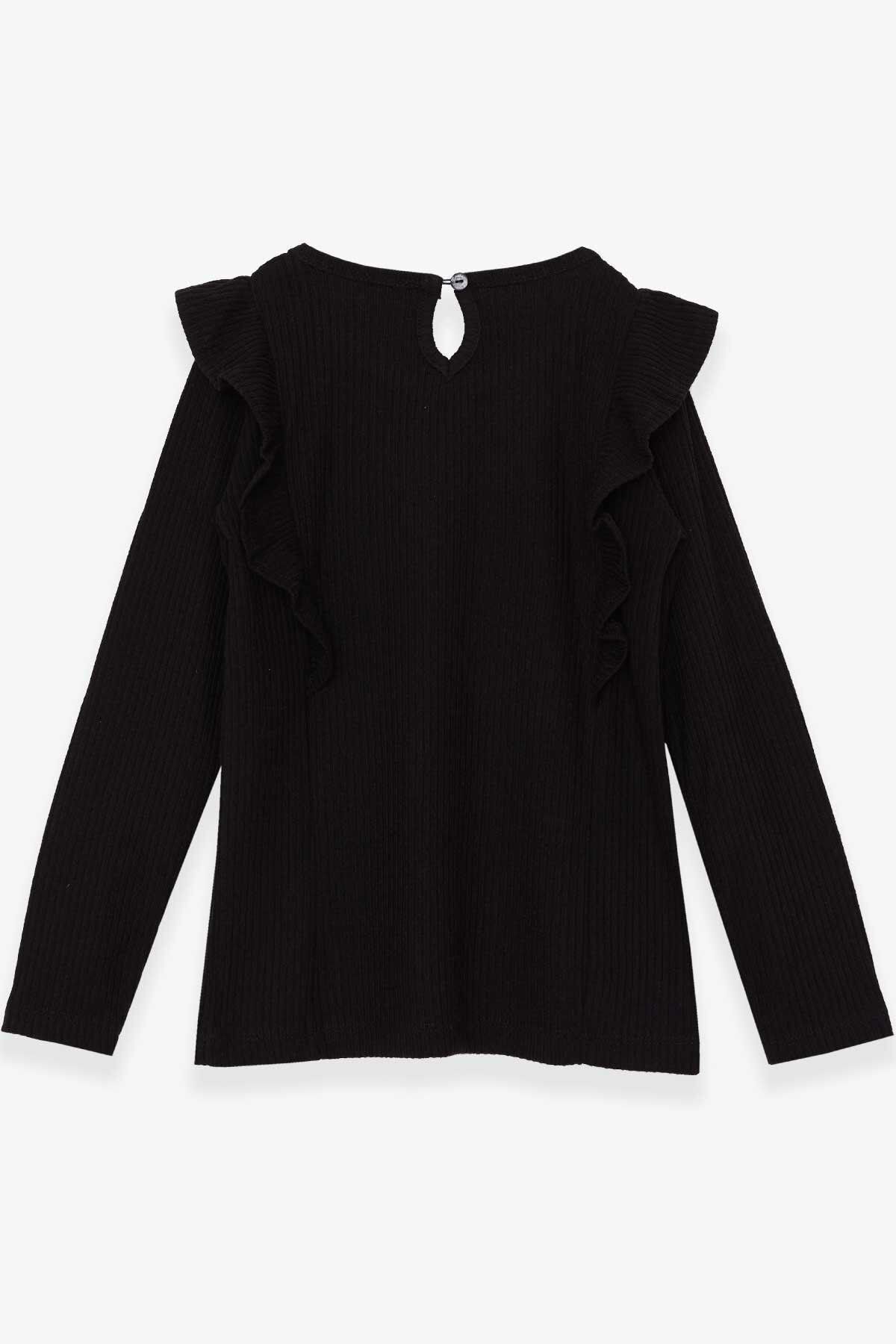 Breeze-1.5-5 Years Old Black Ruffled Girl's Blouse 6