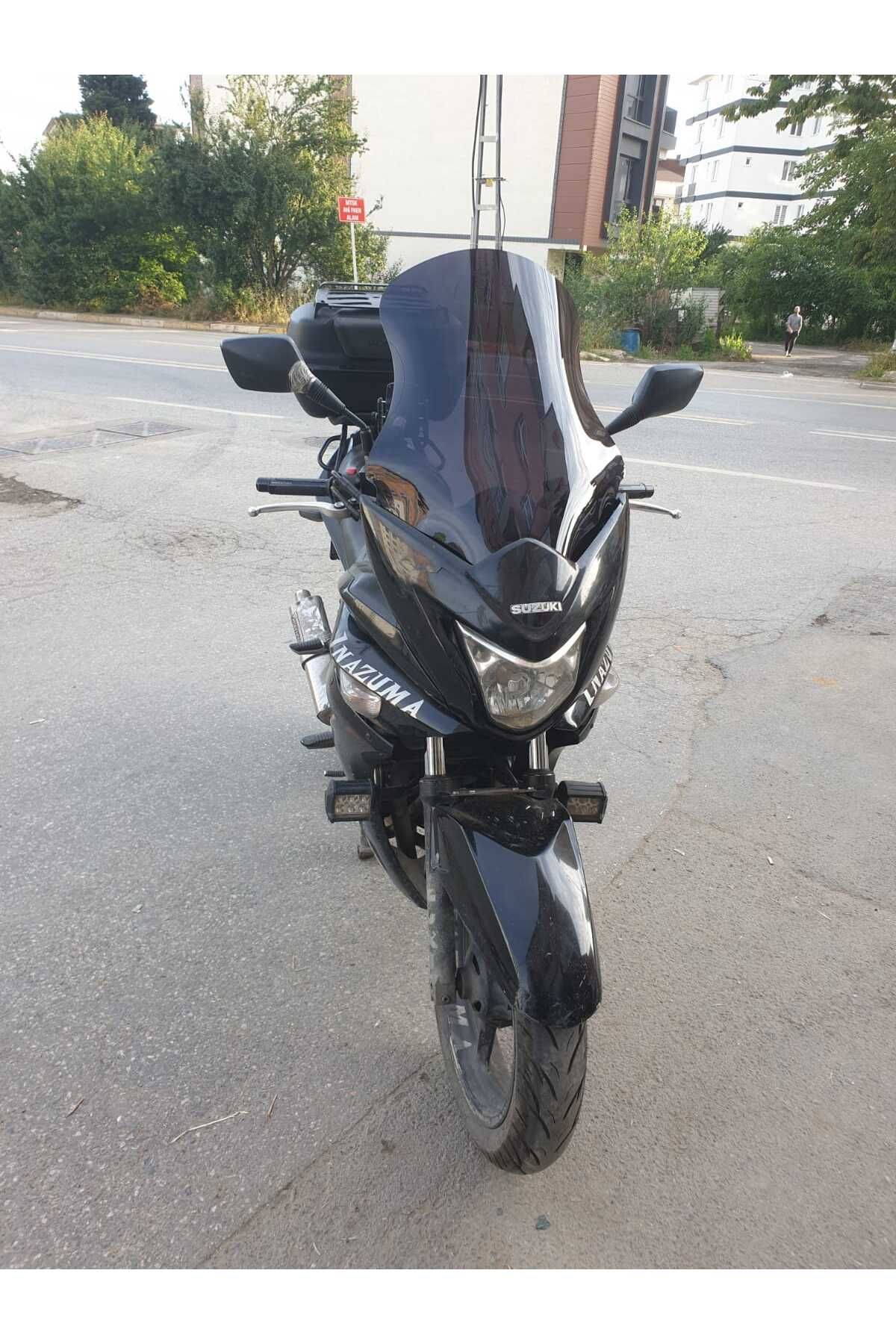 Suzuki İnazuma GW 250F Siperlik Ön Cam 2012-2017 Model 50cm Siyah Renkli 4mm