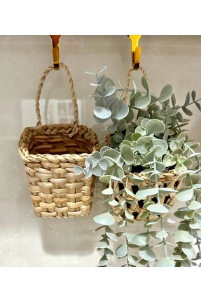 AFRALYAHOME Çok Amaçlı Sepet 2'li Sepet Bohem Saksı/ Askı Sepet Dekoratif Has...