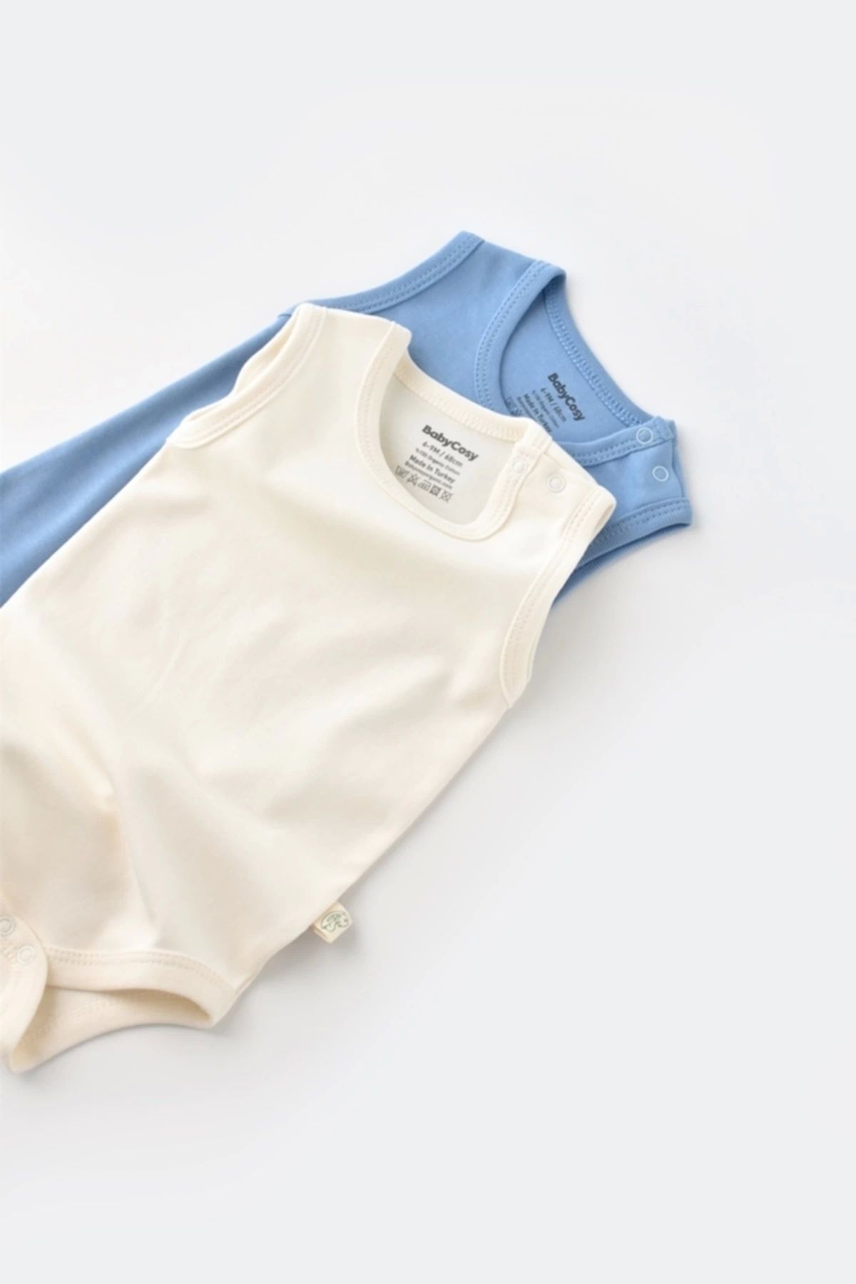 BabyCosy Organic Wear Organik 2 Li Askılı Badi CSY3018