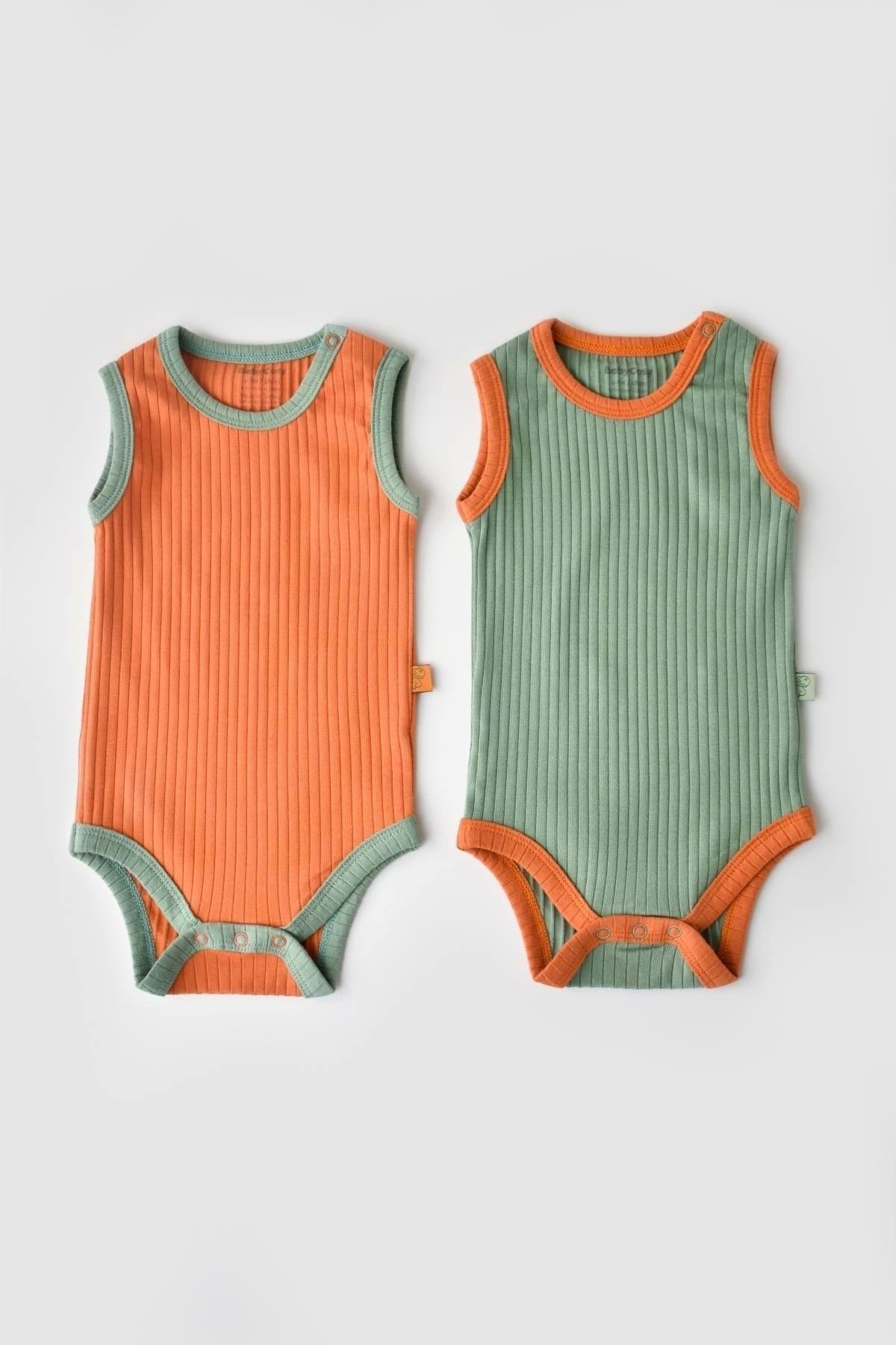 BabyCosy Bebek 2 Parça Kolsuz Body, %95 Organik Pamuk - %5 Elastan, Bebek ve Yenidoğan Serisi - CSYR4100