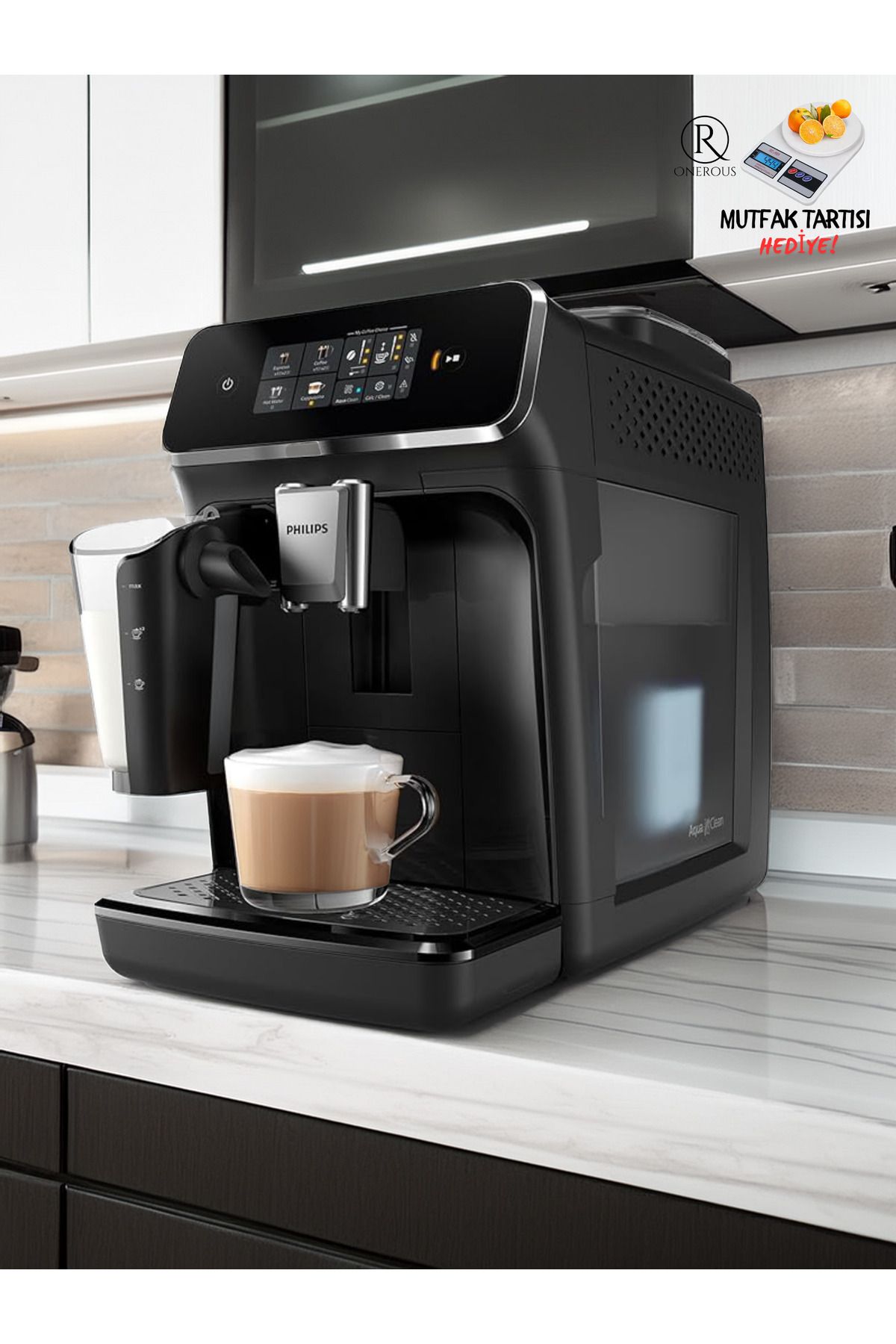 Philips Lattego Premium Tam Otomatik Espresso Makinesi | 1,8lt, 15 Bar, Zamanlayıcılı %100 Seramik Öğütücü