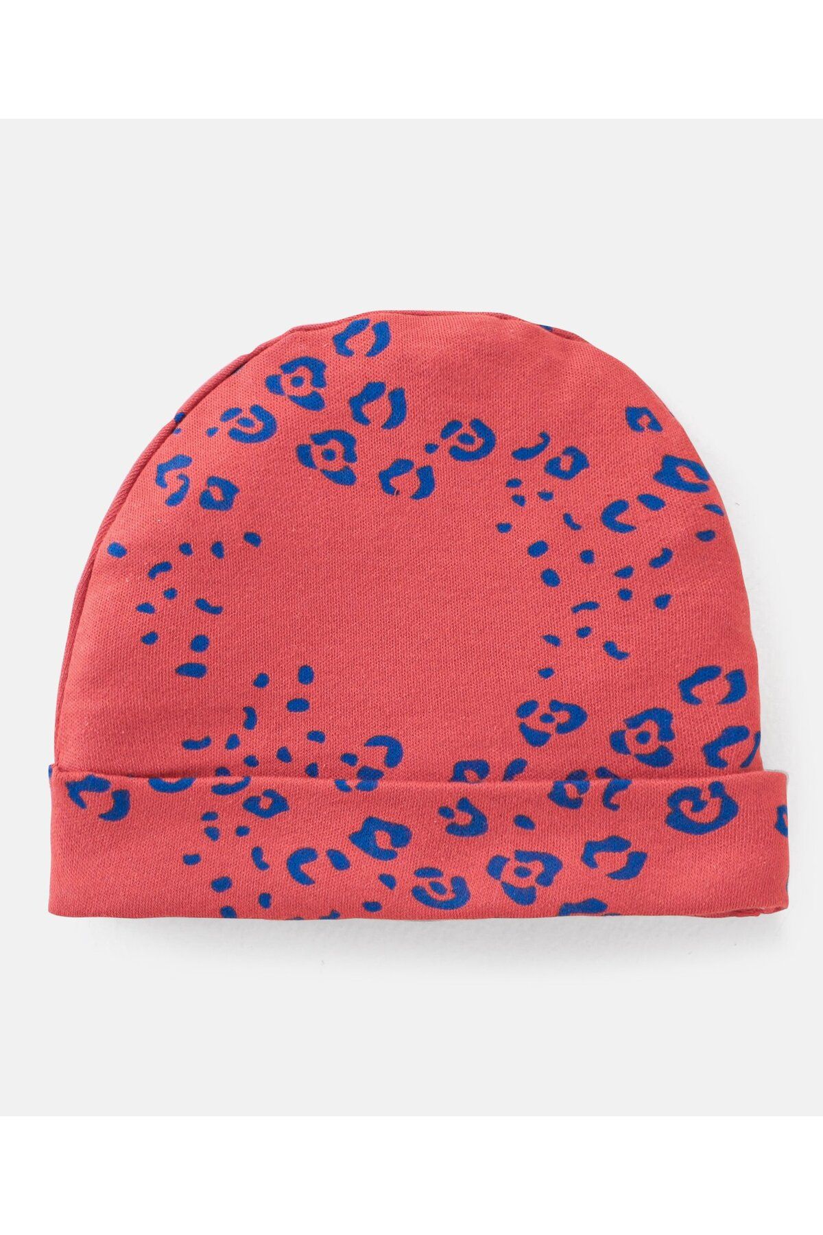 Bonfino-100% Cotton Knit Cap Mittens & Booties Set Leopard Print Red - Diameter 11.5 cm 6