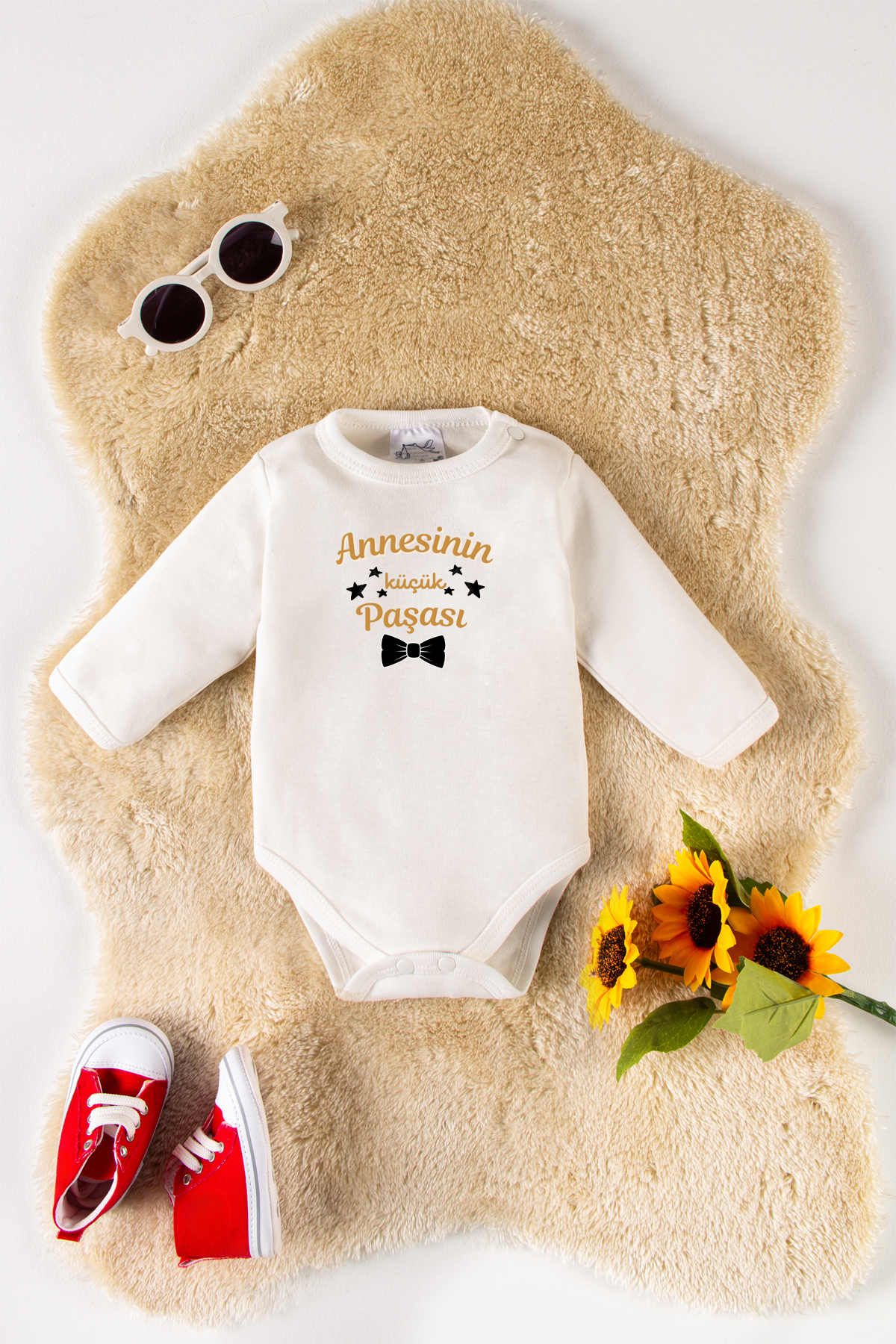 miniel organic Erkek Bebek %100 Organik Pamuklu Baskılı 0-12 Ay 2Li Uzun Kollu Bebek Body Zıbın fotoğrafı 3 (önizleme)