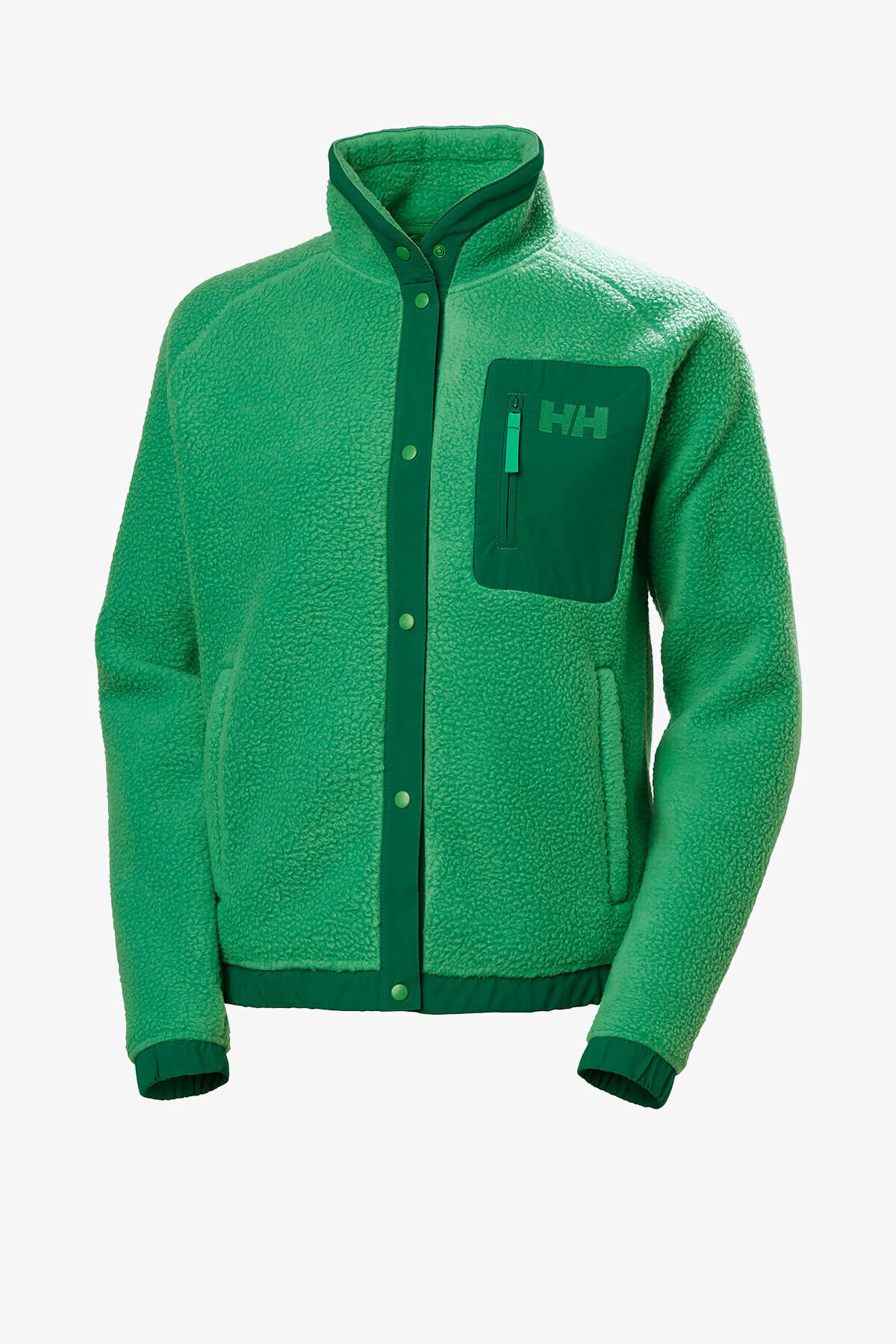 Helly Hansen-Green Women's Fleece - W Imperial Pleat Snap 63372-405 2