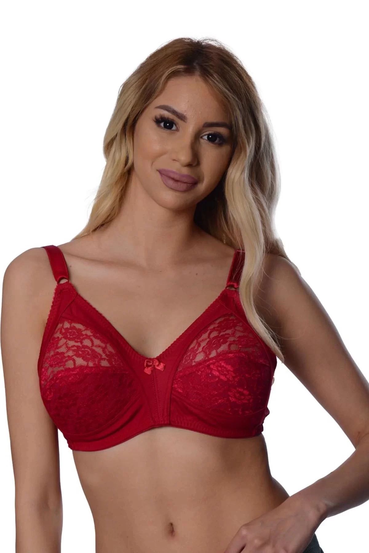 Raftantopla-Burgundy Lace Recovery Bra - 503 1