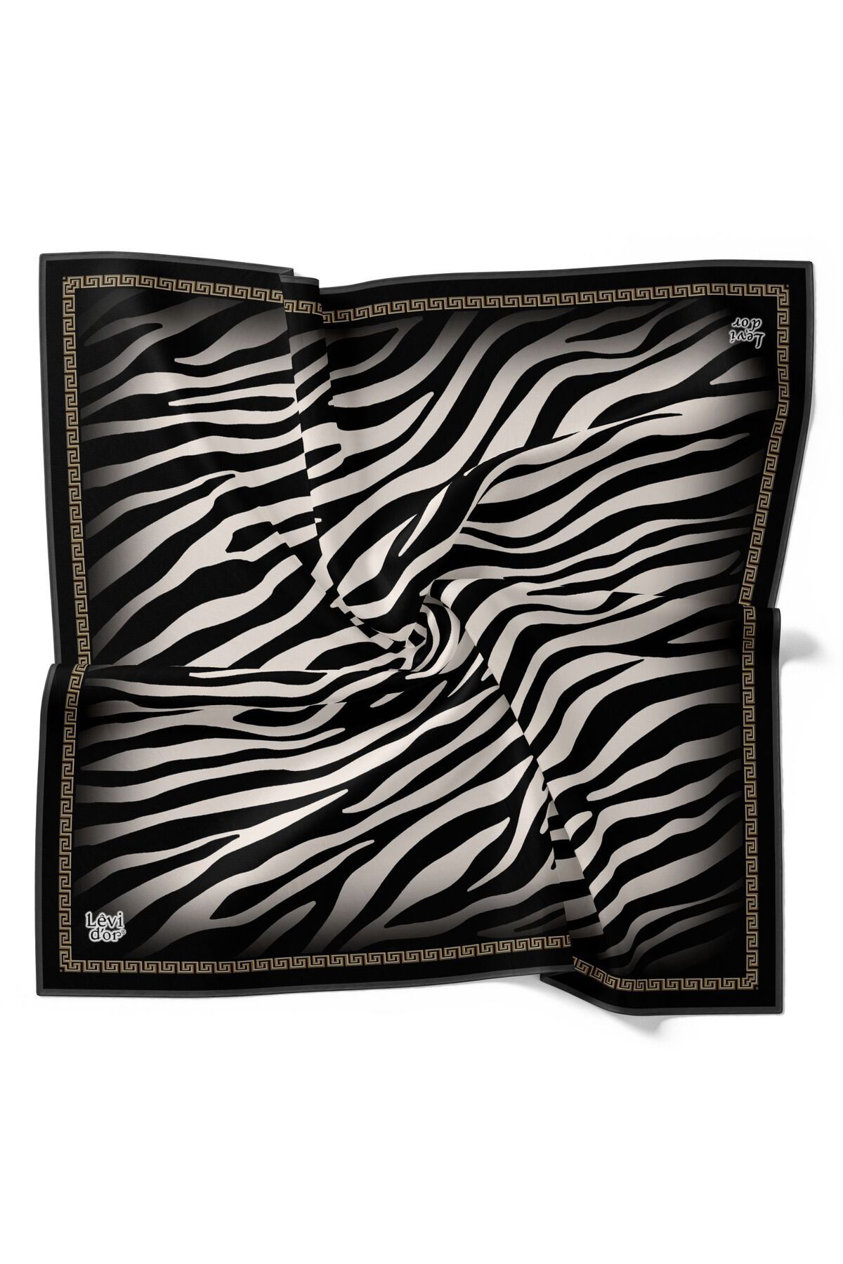 Levidor-Leopard Zebra Houndstooth Pattern Glittering Crystal Scarf 2
