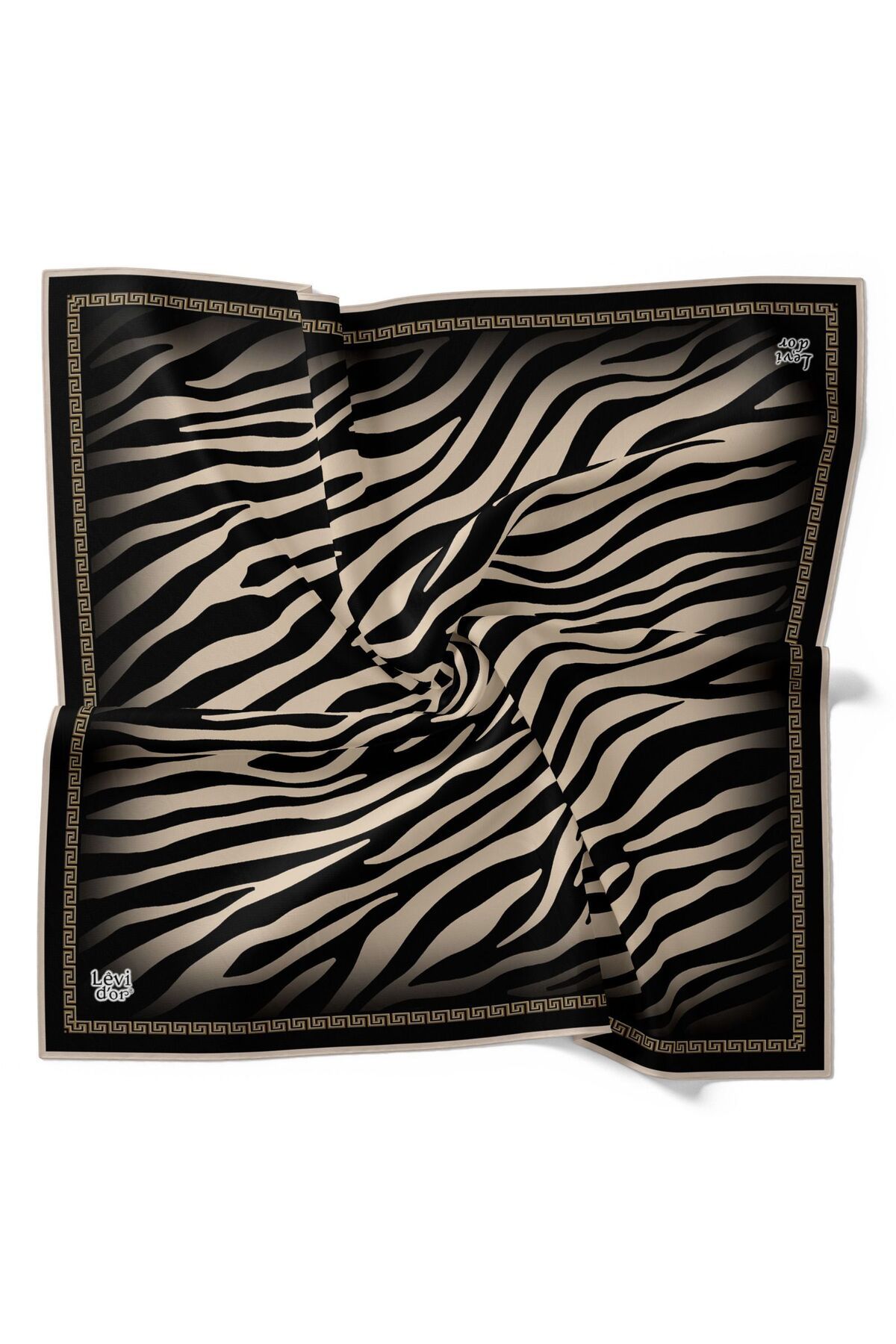 Levidor-Leopard Zebra Houndstooth Pattern Glittering Crystal Scarf 2