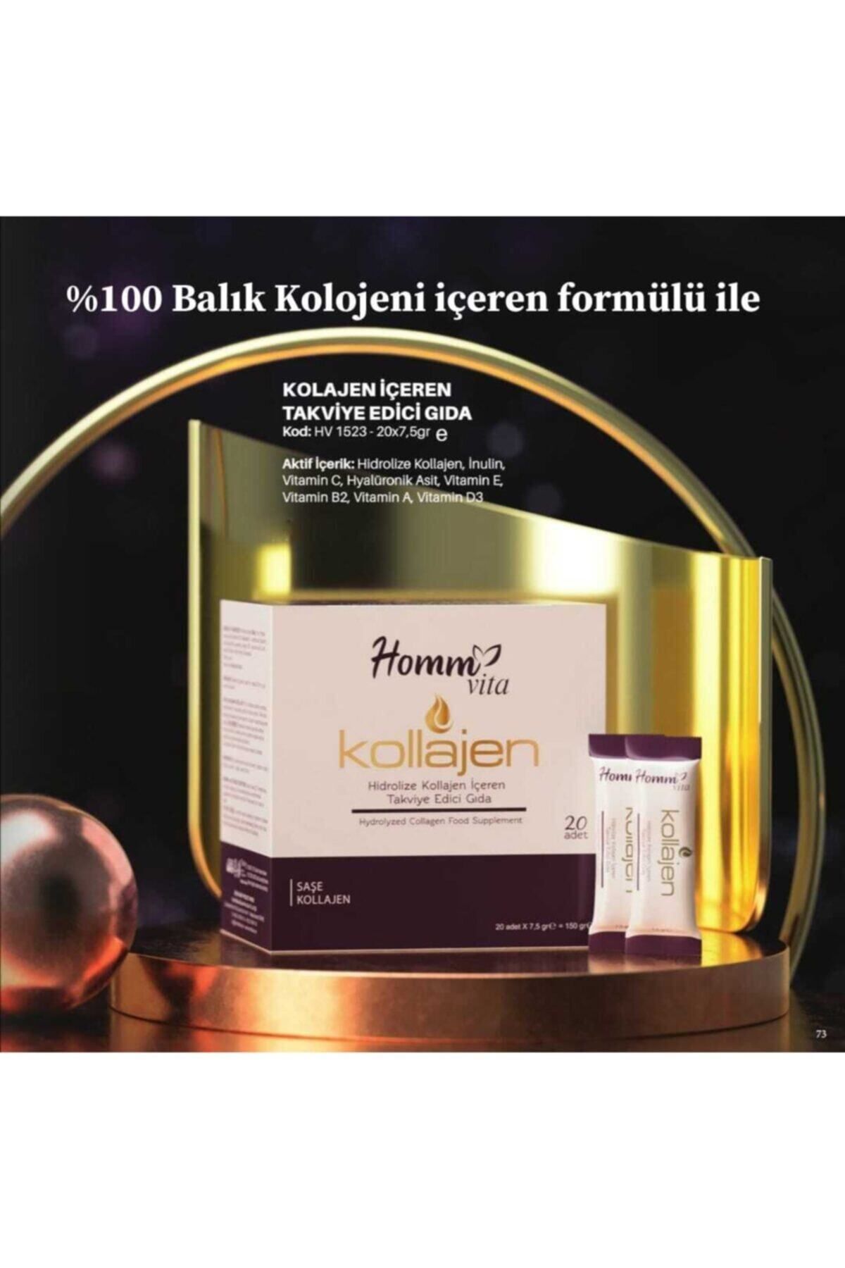 HOMM VİTA Homm Vita Cilt Kolajen Içecek 20 Adet