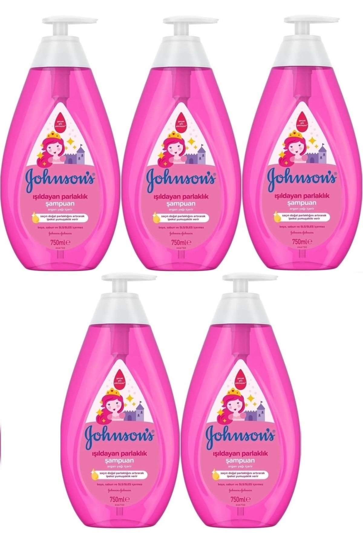 Johnson's Johnsons Baby Bebek Şampuanı 750ML Işıldayan Parlaklık (5 Li Set)