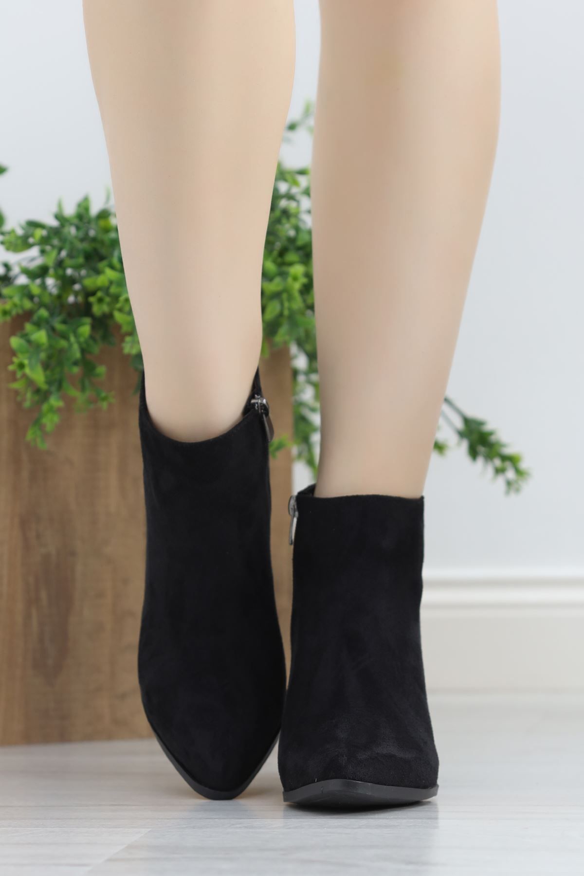 Ramby-Suede Black 7 cm Heeled Boots - 19205.264. 1