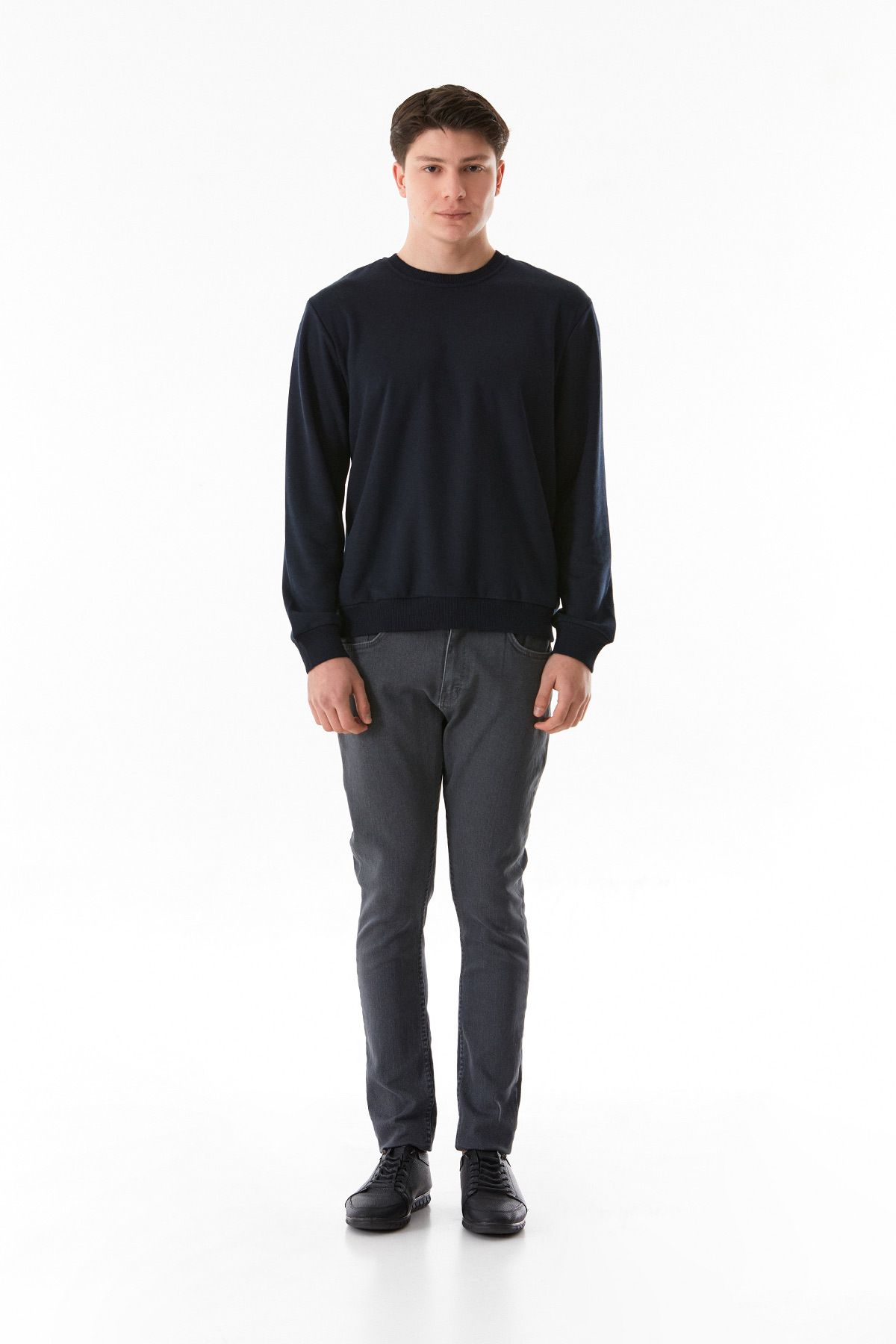 Fulla Moda-Pantaloni Jean drepti cu fermoar 2