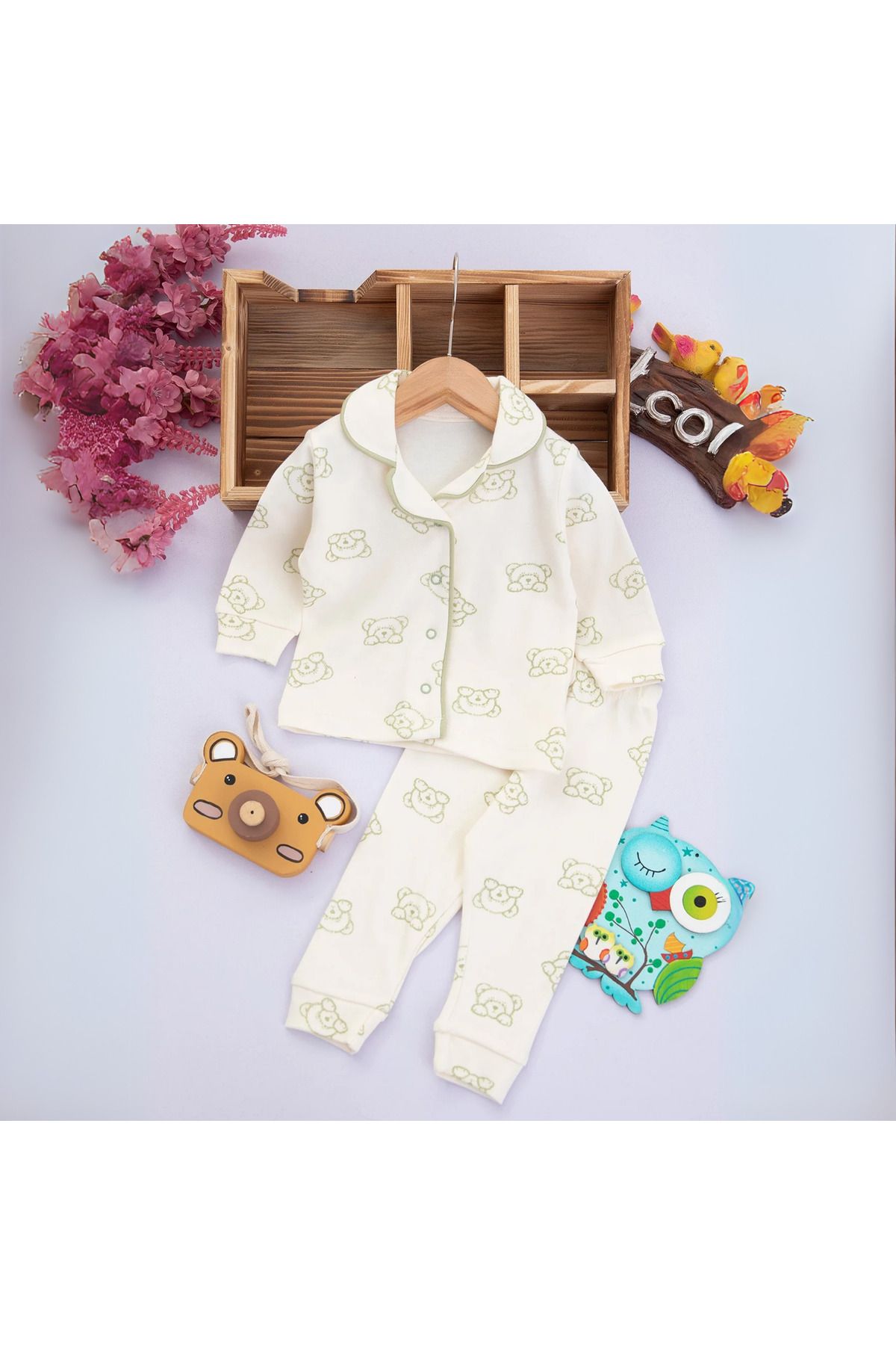 babyist-Baby Happy Bear Pajama Set 1