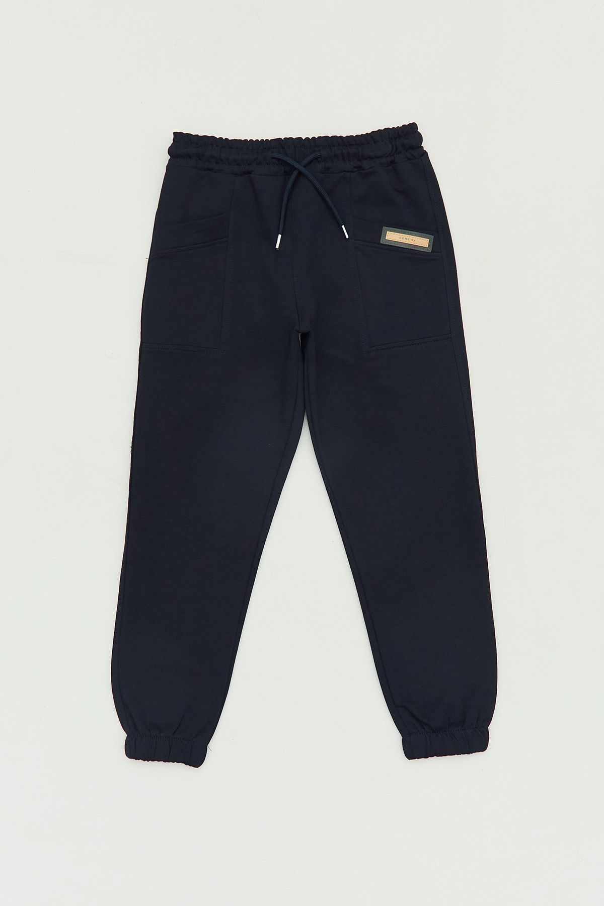 Fulla Moda-Elastic Waist Pocket Emblem Jogger Boy's Sweatpants 1