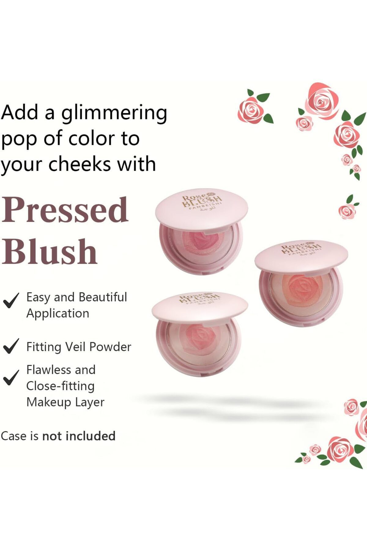 Arabest-Powder Blush Face Makeup, Lightweight & Smooth Finish Blush Petal Glow 7