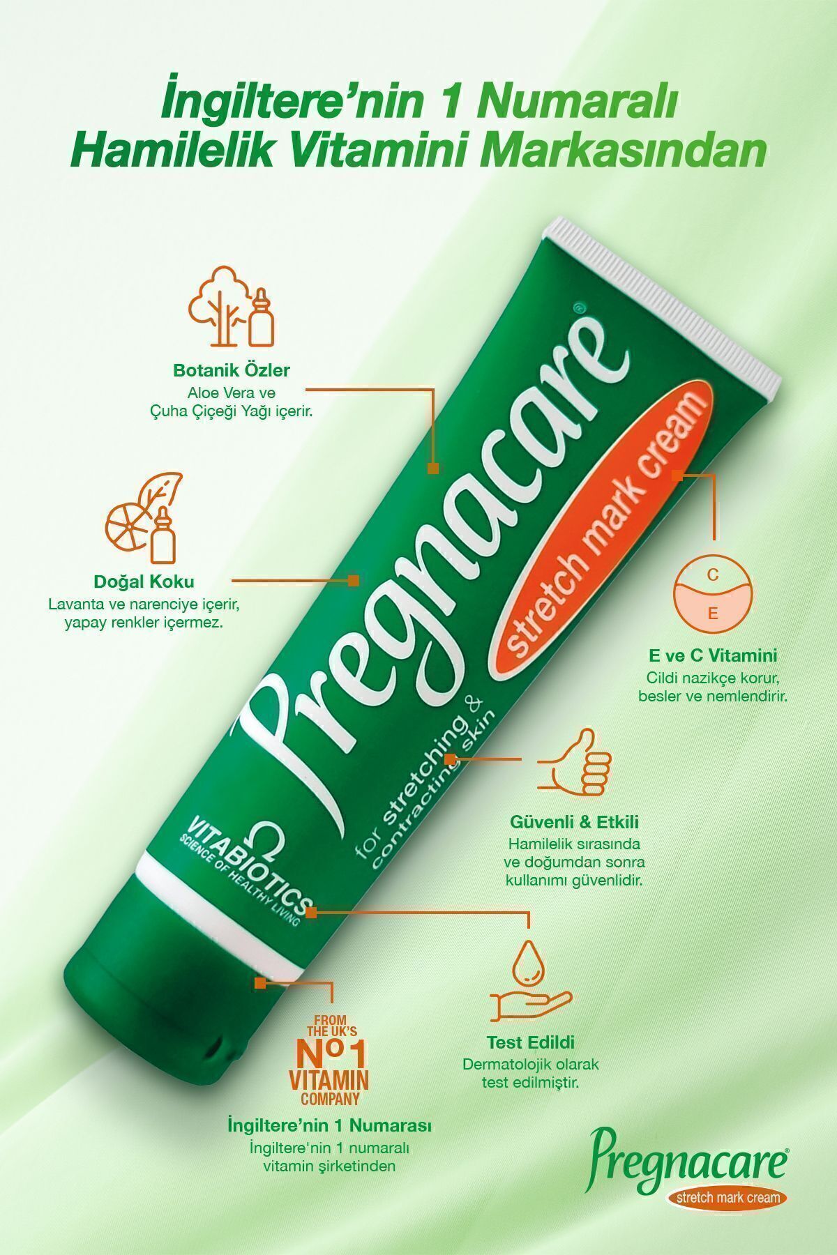 Pregnacare-كريم مضاد لعلامات تمدد الجلد الأصلي قبل وبعد الحمل 100 مل 2