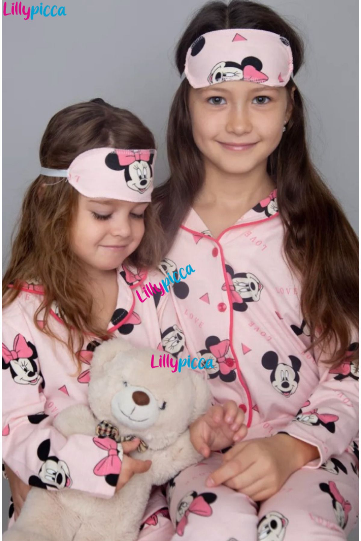 LİLLYPİCCA-Girl's Print Long Sleeve Pajamas Set 2