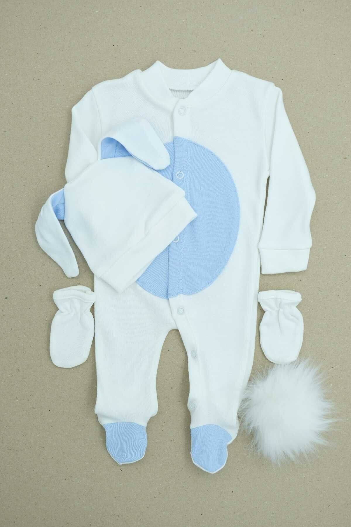 HappyMom-Newborn Baby Romper with White Rabbit 1