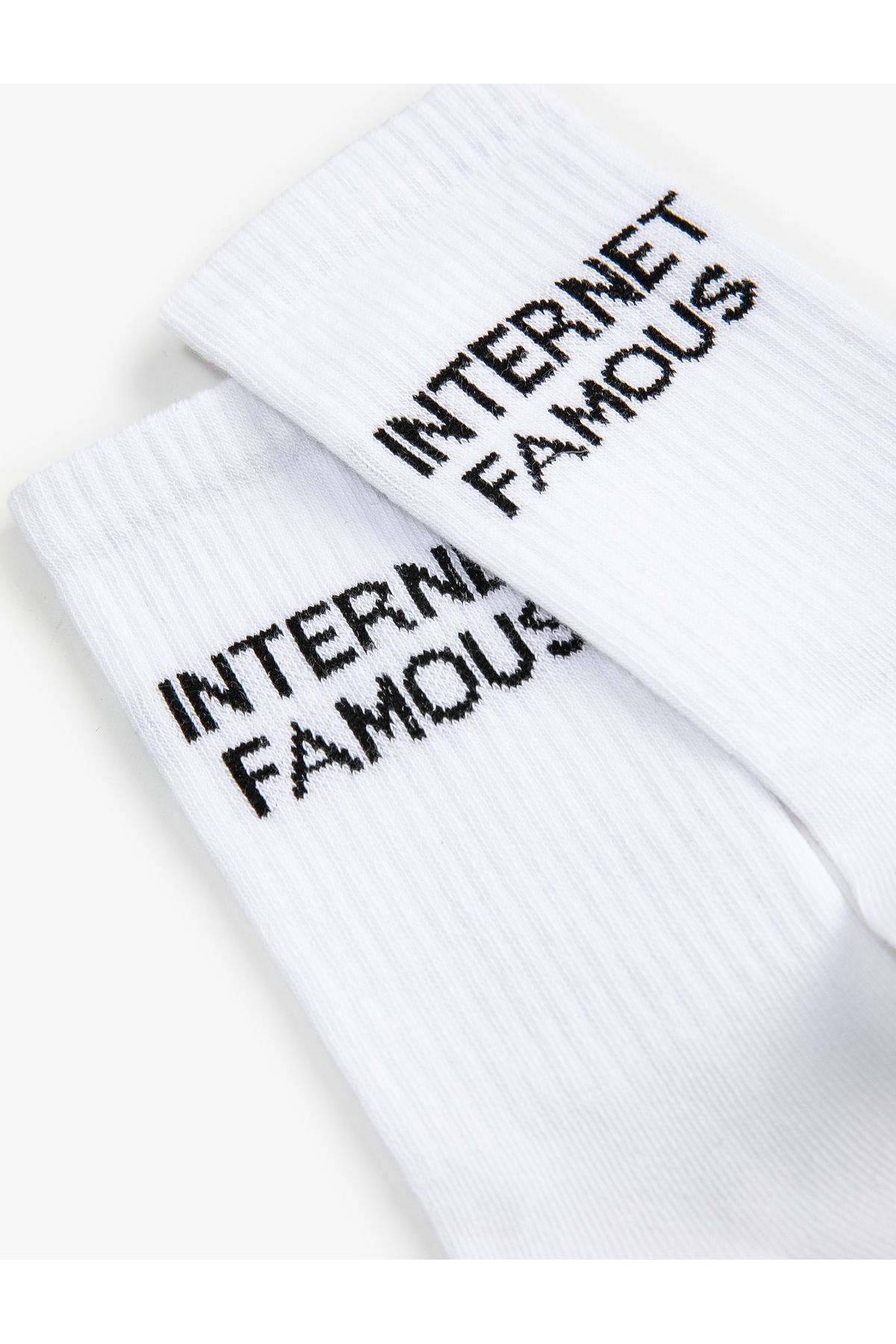 Koton-Slogan Embroidered Socks 3