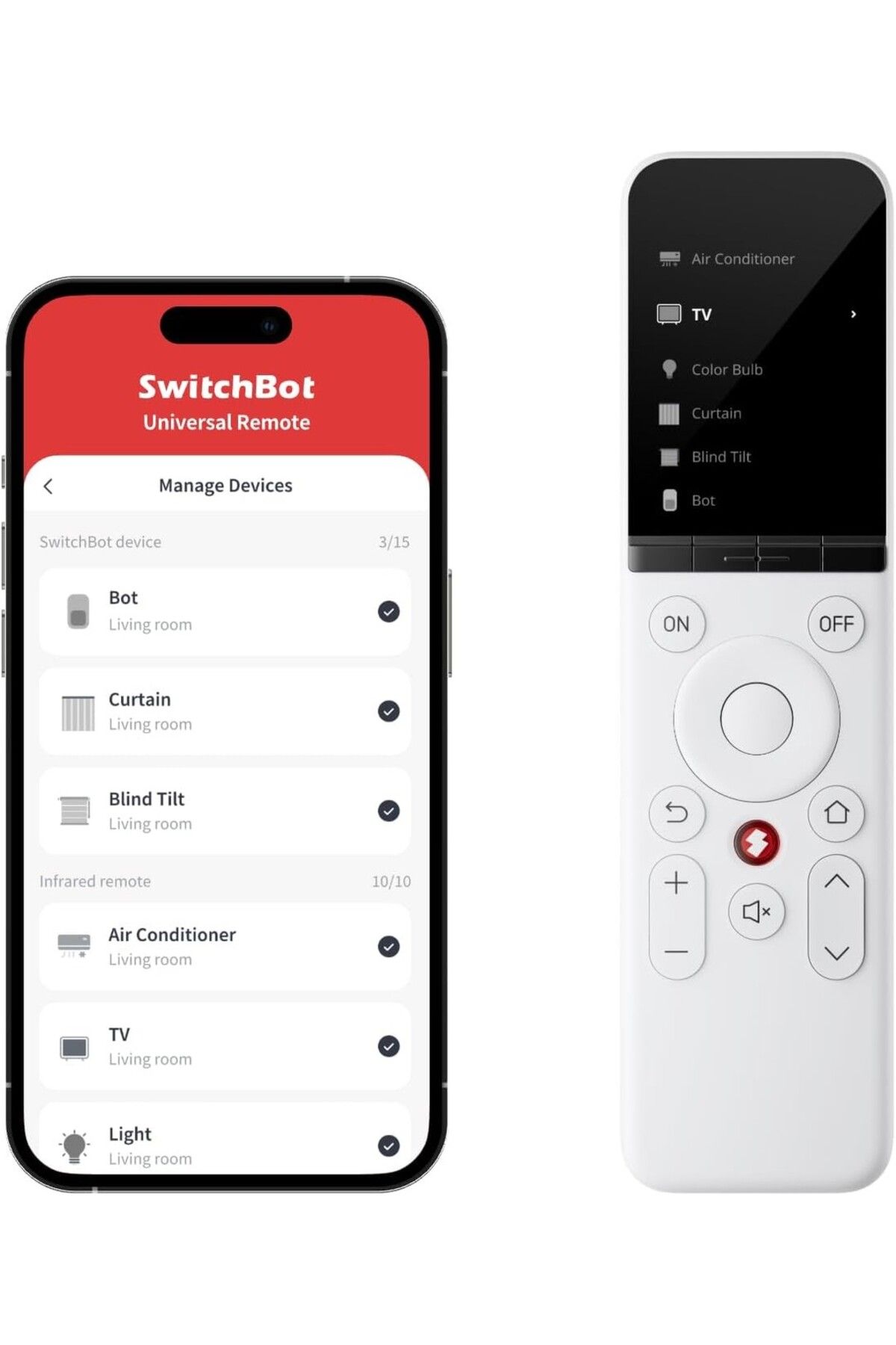 SwitchBot Evrensel Akıllı Uzaktan Kumanda, IR ve Bluetooth Cihaz Kontrolü