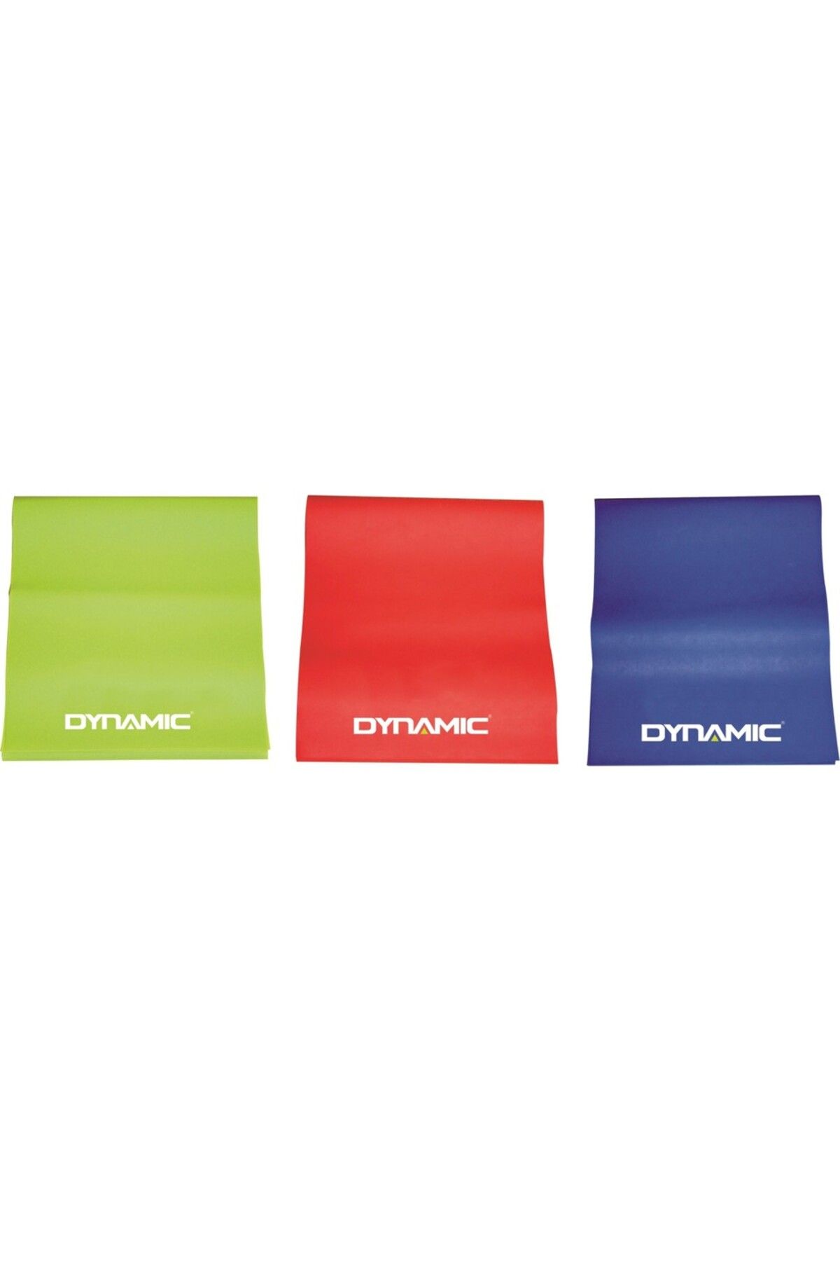 Dynamic 3’lü Pilates Band Seti – 120x15cm – 3 Ayrı Sertlikte