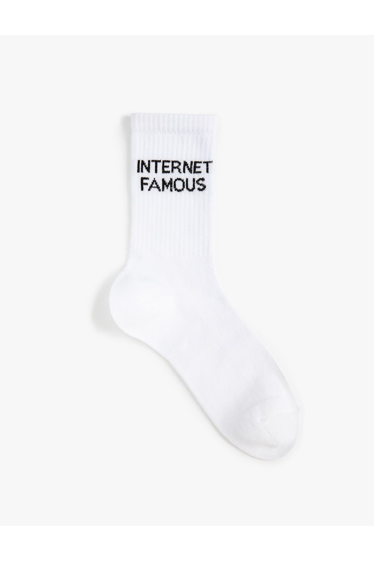 Koton-Slogan Embroidered Socks 2