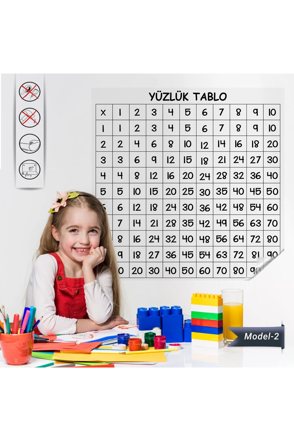 ZERO LAND Statik Kağıt Yüzlük Tablo (Model -2) 60 CM X 60 CM 635117