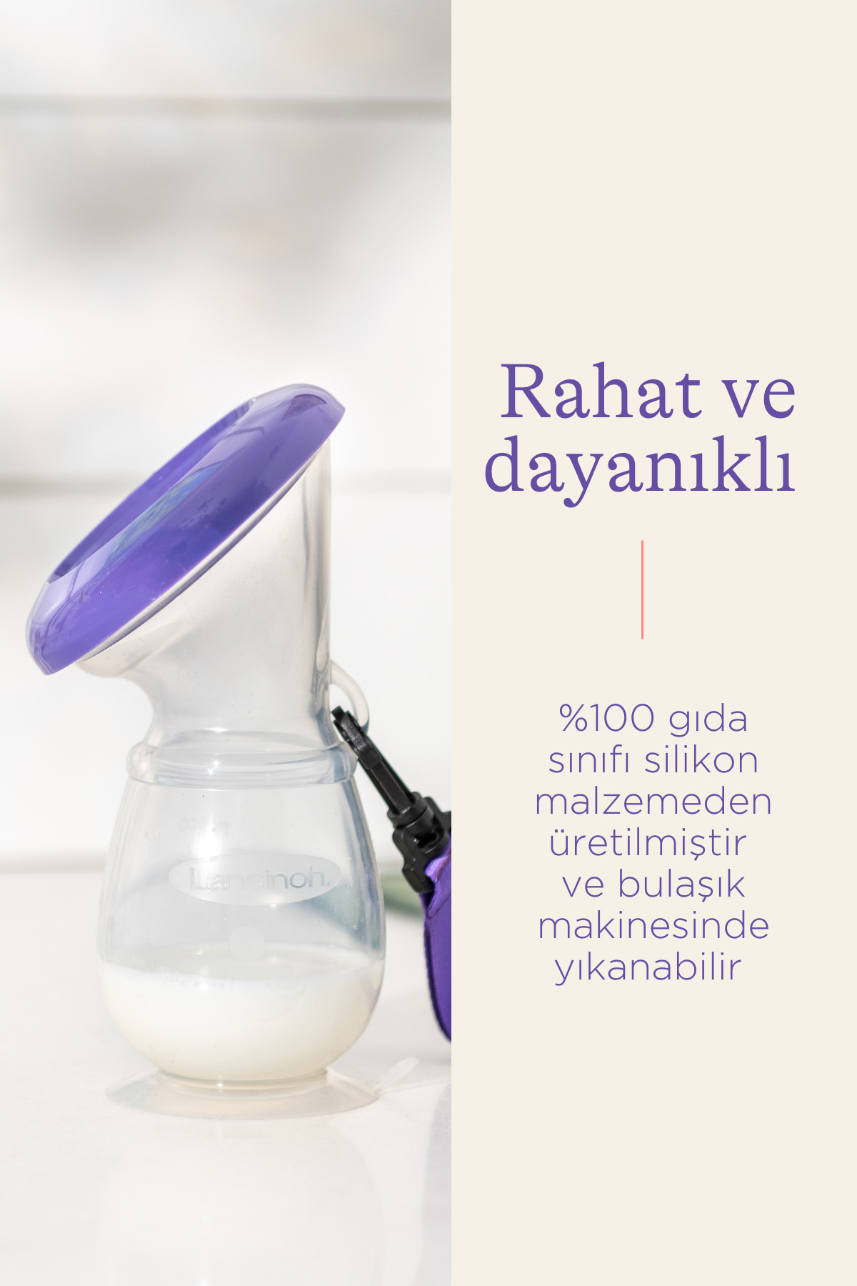 LANSINOH Silikon Göğüs Pompası fotoğrafı 4 (önizleme)