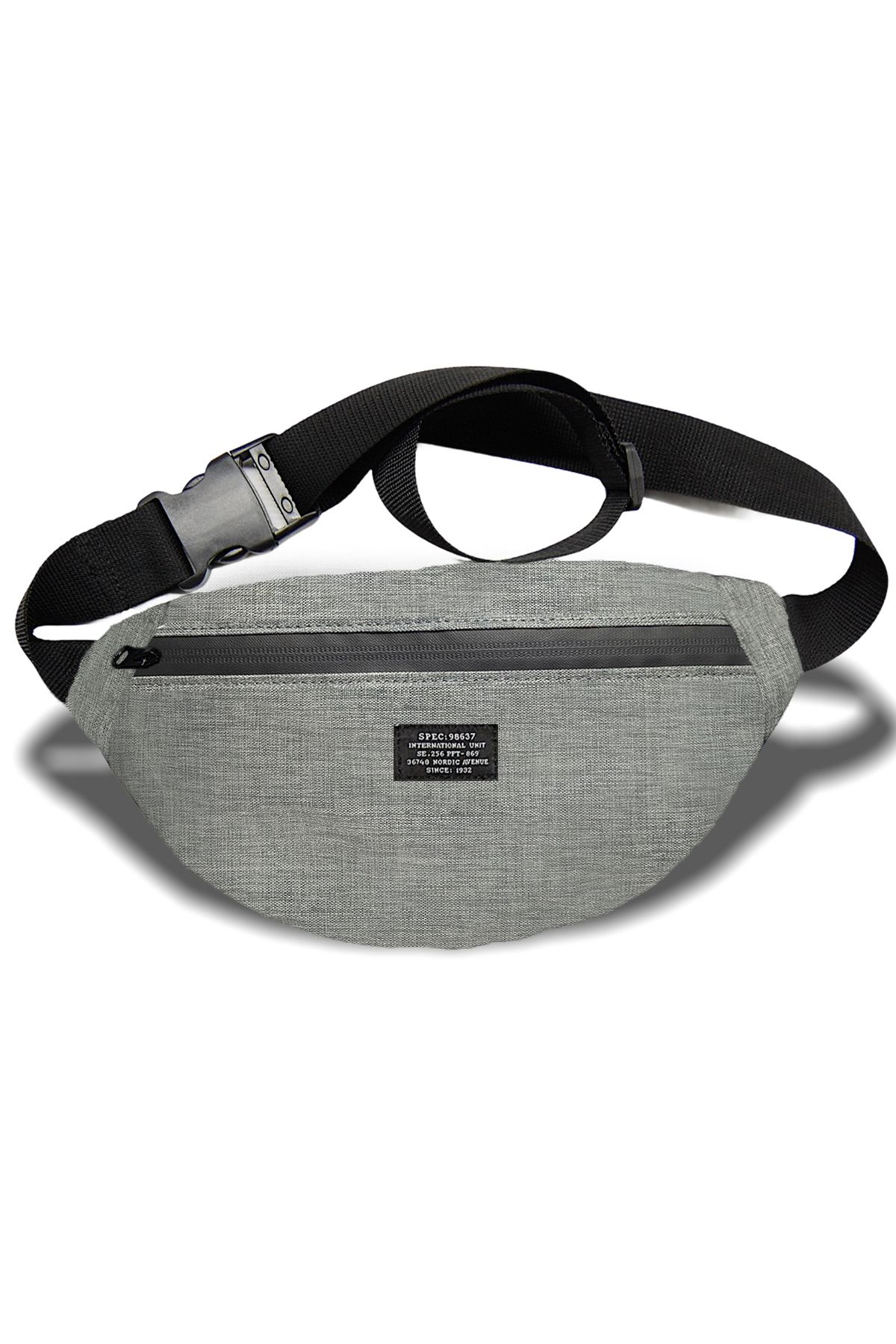 D'VERS-Gray 2-Compartment Waist and Shoulder Bag 1