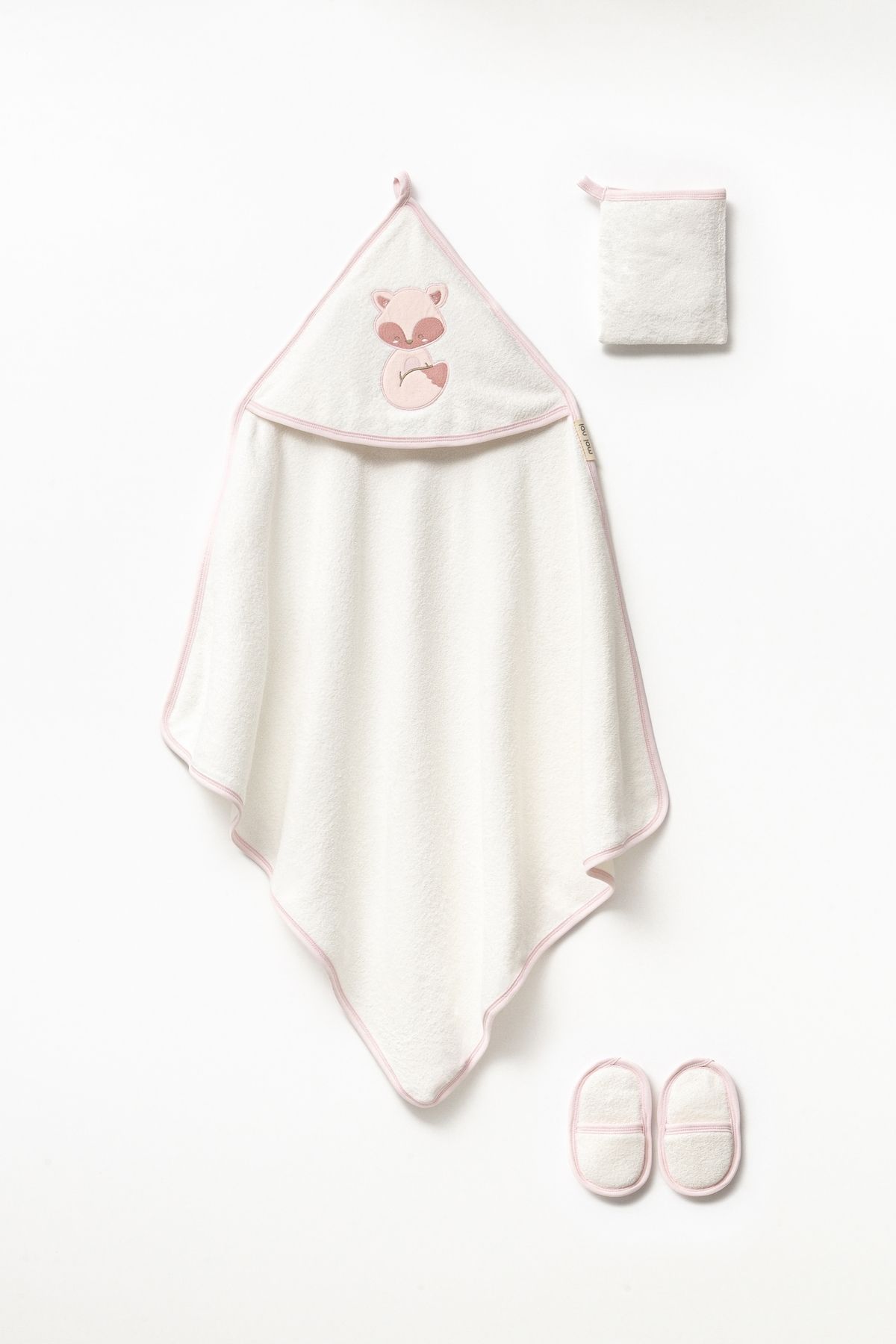 VaVbaby-Soft Towel Bathrobe - Baby Fox Set of 4 2