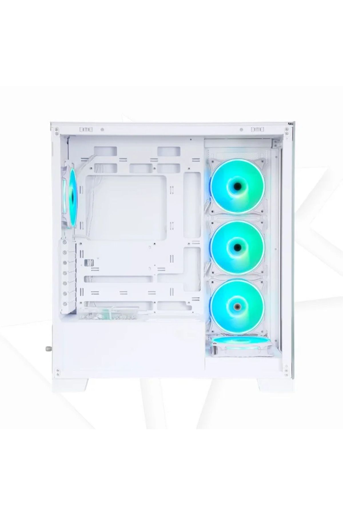 ASA-ULTRA White with 5 ARGB Fans Mid-Tower Case 5