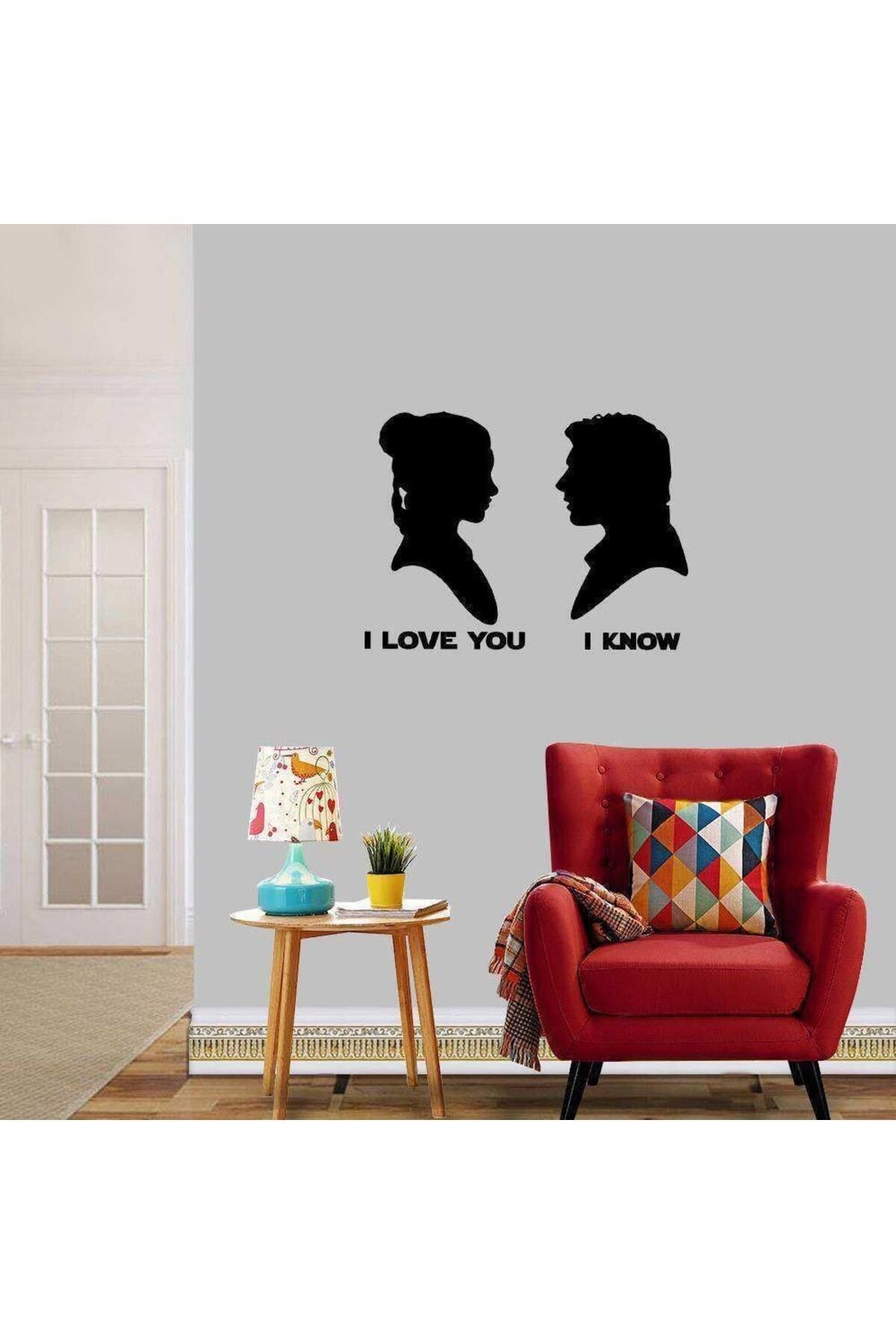 MLH STORE Leia Ve Han Solo Dekoratif Duvar Sticker