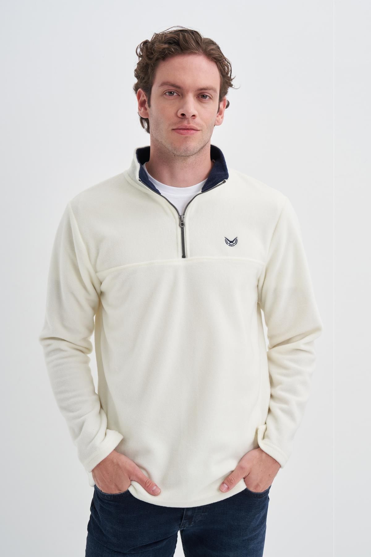 Cazador-CAZ 5632 - Polar Sweat Ecru Fabric 4