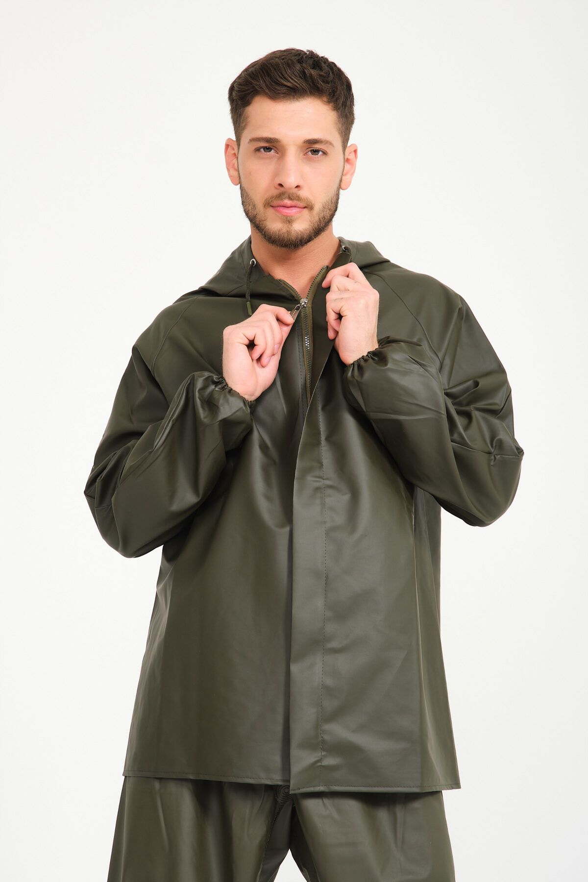 T Rain-Zippered Bottom-Top Suit Raincoat Waterproof Fisherman 4