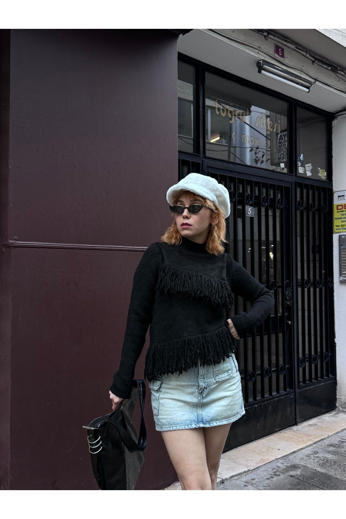 Bak'ap-Trend Viral Tassel Asymmetrical Knitwear Sweater 4