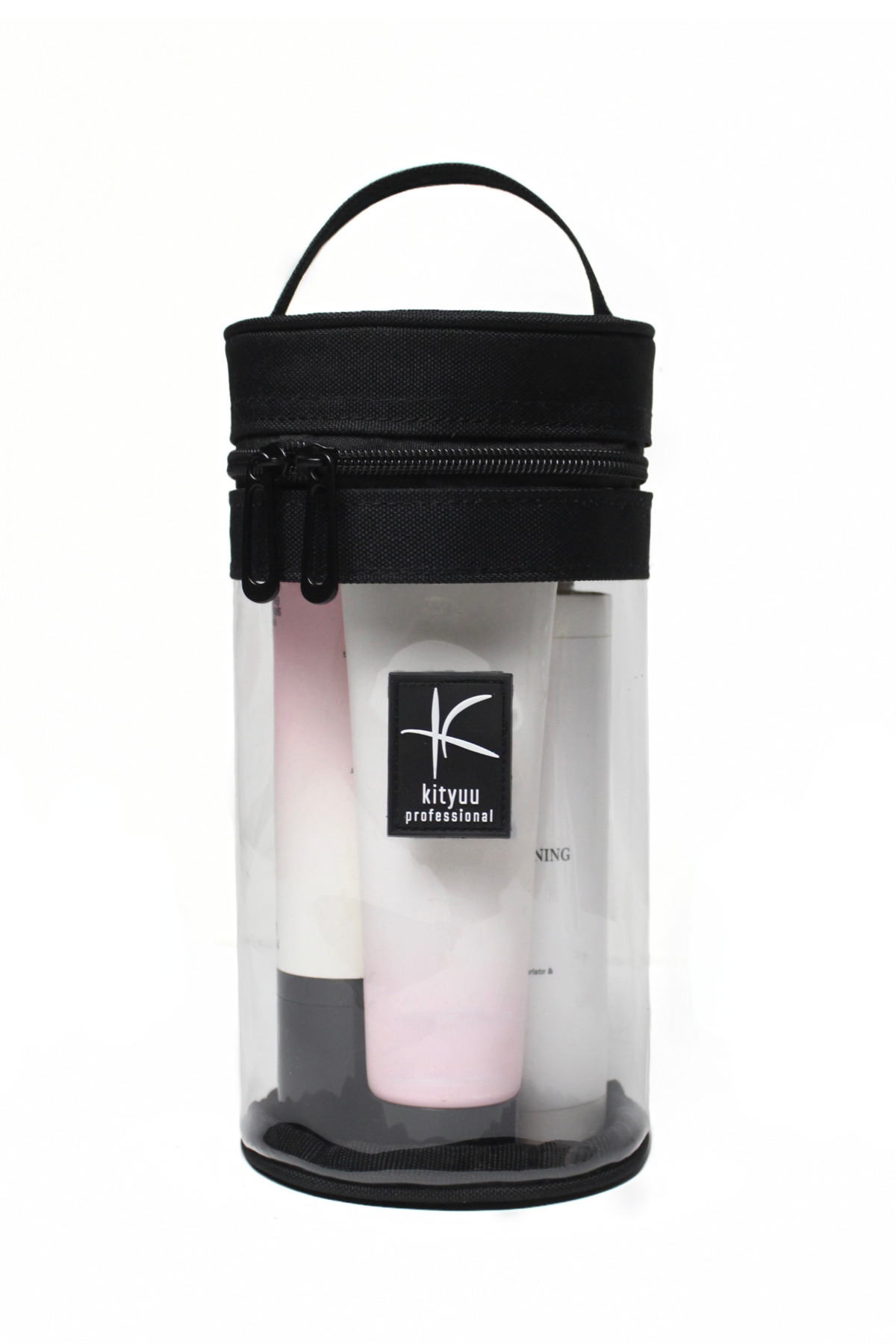 Silindir Çok Amaçlı Makyaj Fırça Düzenleyici ve Seyahat Kozmetik Çantası — مشکی makeupbagSLD — تصویر 6 از 8