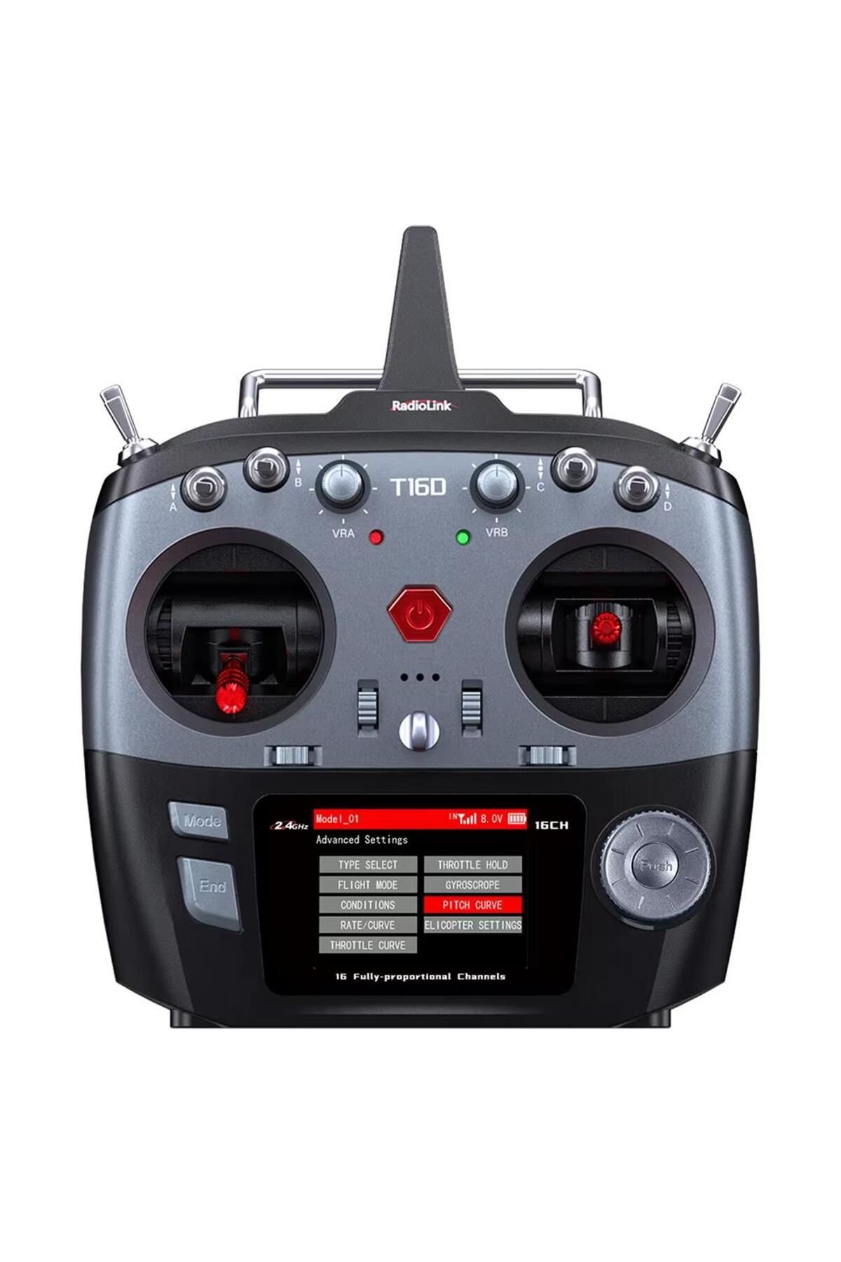 Radiolink T16D 2.4Ghz 16 Kanal Radio Kontrol Uzaktan Kumanda +R16F Alıcı ELRS,CROSSFIRE Destekli (Ça