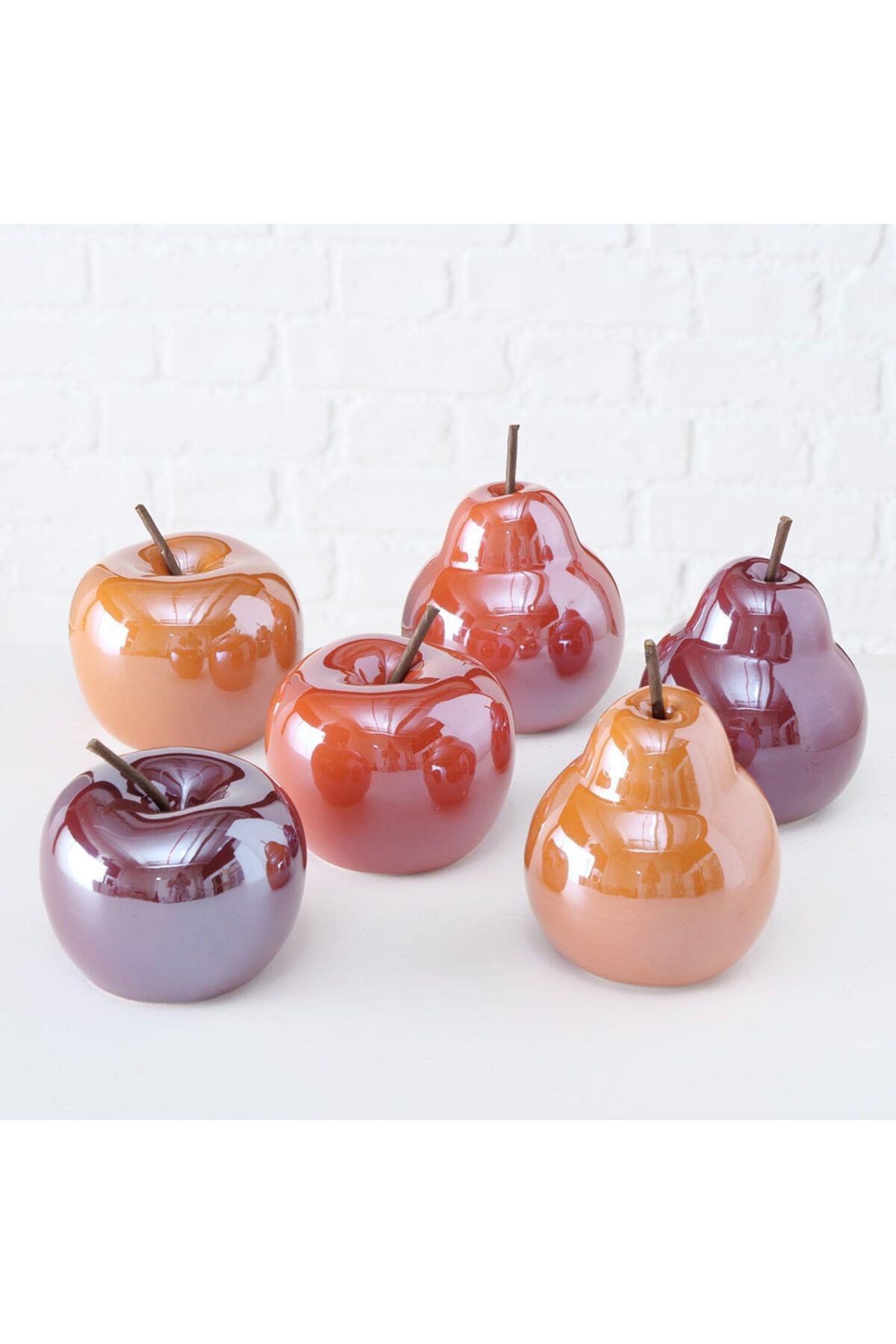 Homelux-Pear decoration, 10x10x15 cm, porcelain, red 2